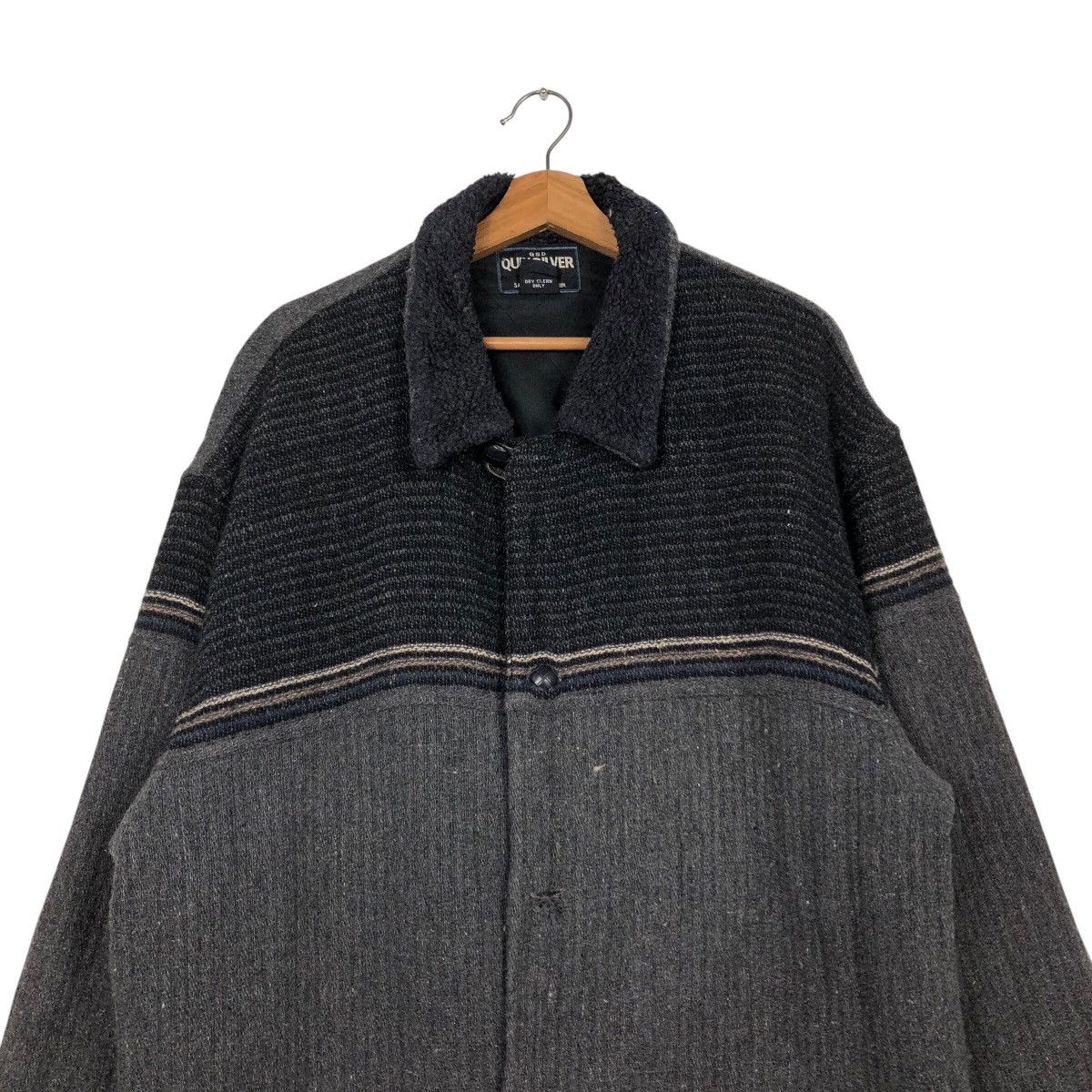 Japanese Brand × Quiksilver × Vintage 📌Vintage Wool Jacket Herringbone Quicksilver Button Size US L / EU 52-54 / 3 - 4 Thumbnail