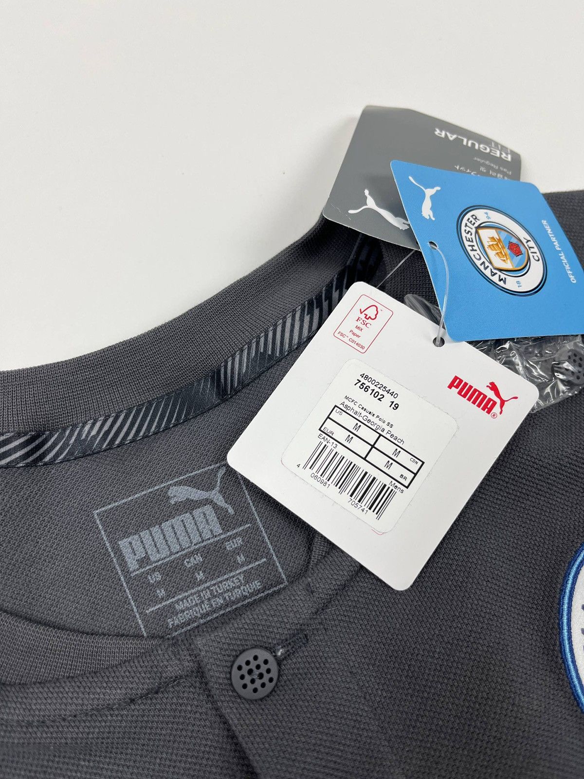 Puma Puma Manchester City Polo Shirt Medium Grey BNWT Official Size US M / EU 48-50 / 2 - 4 Thumbnail