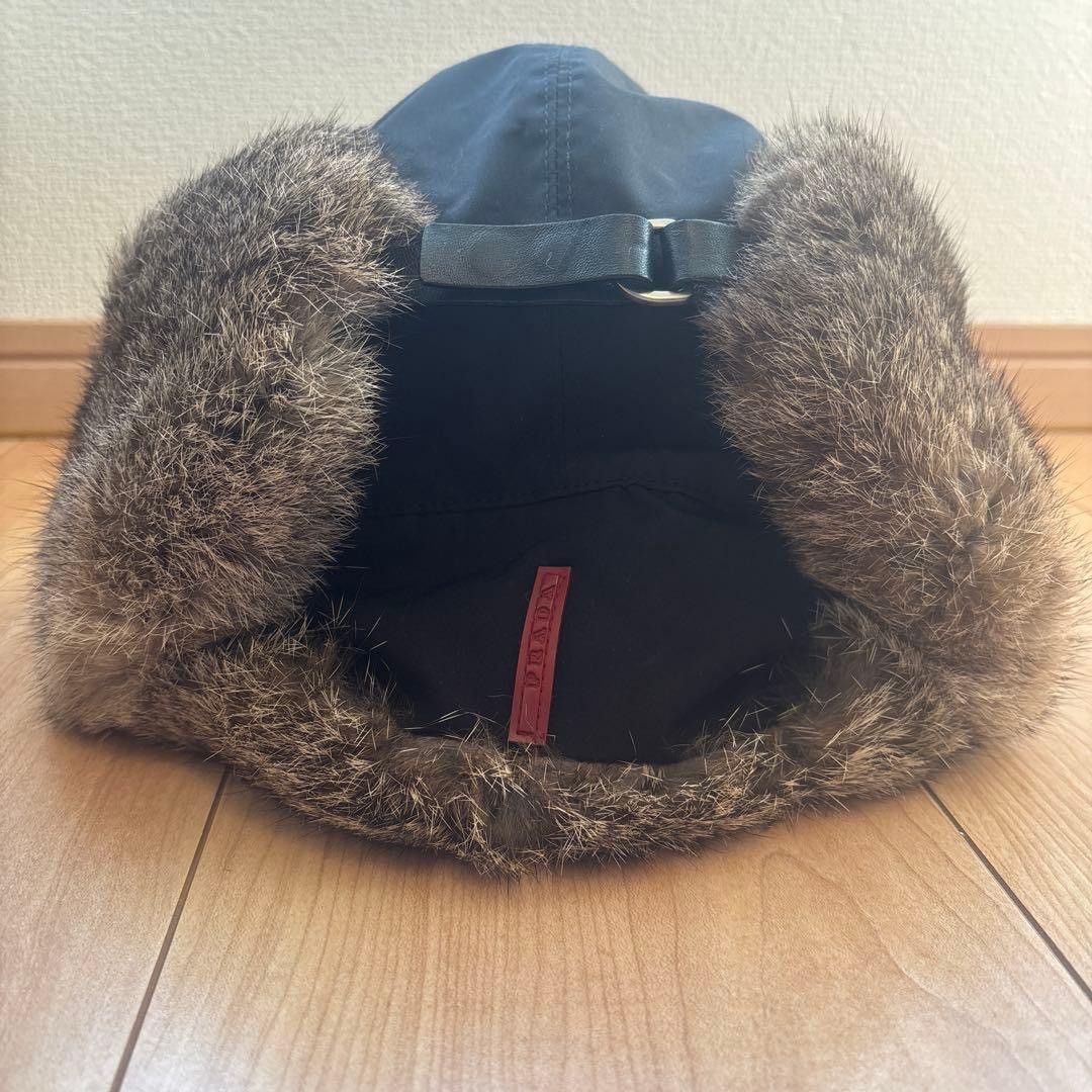 Prada Rare rabbit fur trapper hat fits sz medium Size ONE SIZE - 3 Thumbnail