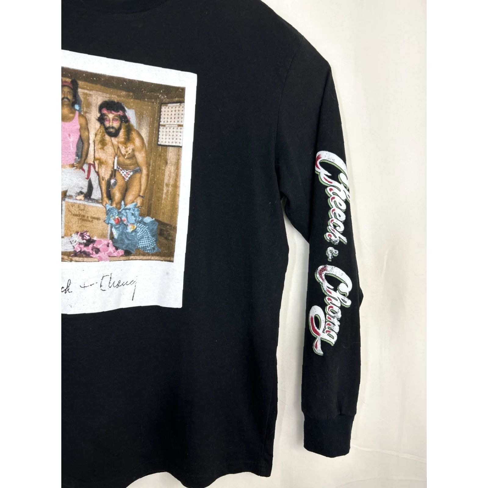 Vintage Cheech & Chong Large Longsleeve Picture Men Black T-Shirt polaroid Size US L / EU 52-54 / 3 - 4 Thumbnail