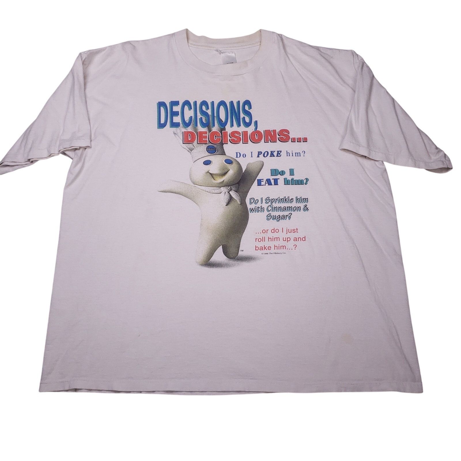 Vintage Vtg 90s Pillsbury Dough-Boy Mens Tee Size US XL / EU 56 / 4 - 1 Thumbnail