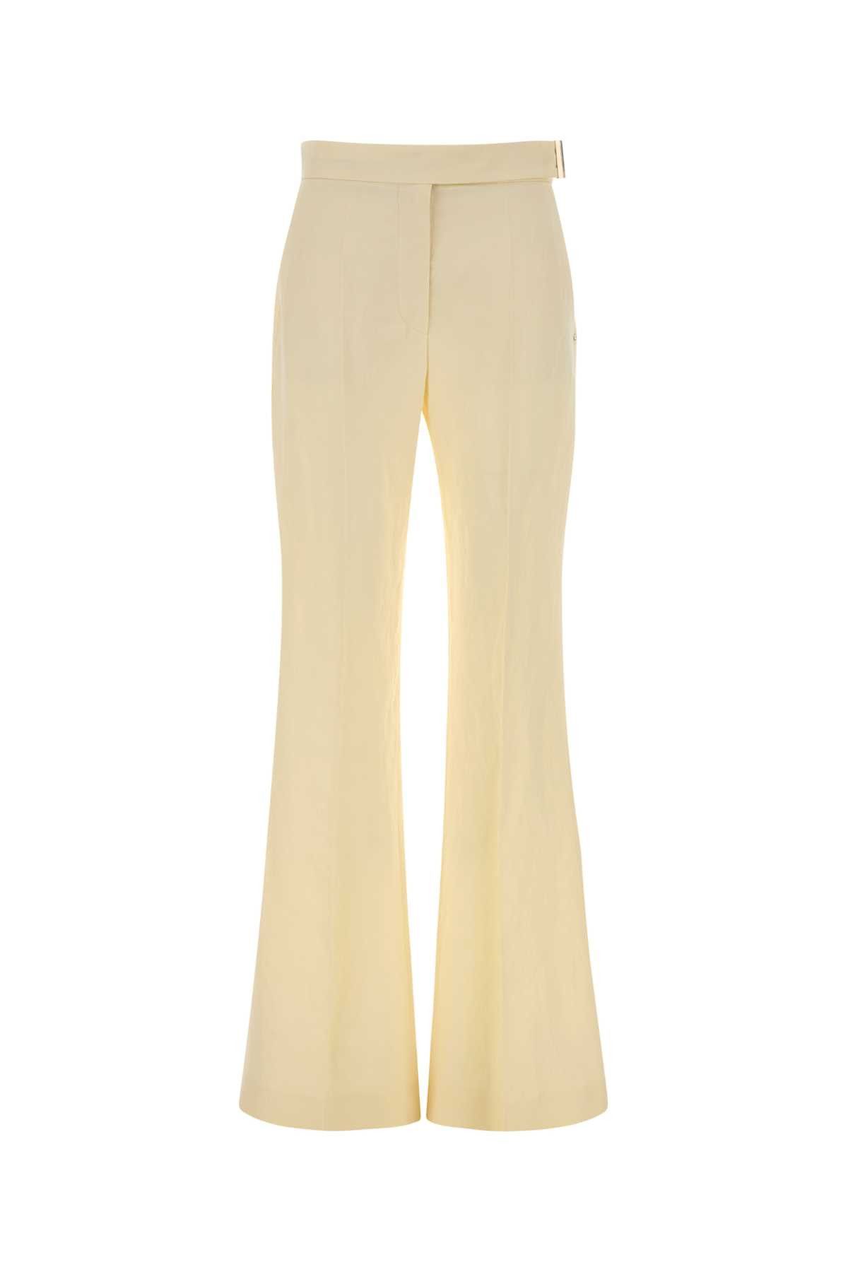 Sportmax Pastel Yellow Viscose Blend Piacere Pant Size 27" / US 4 / IT 40 - 1 Thumbnail