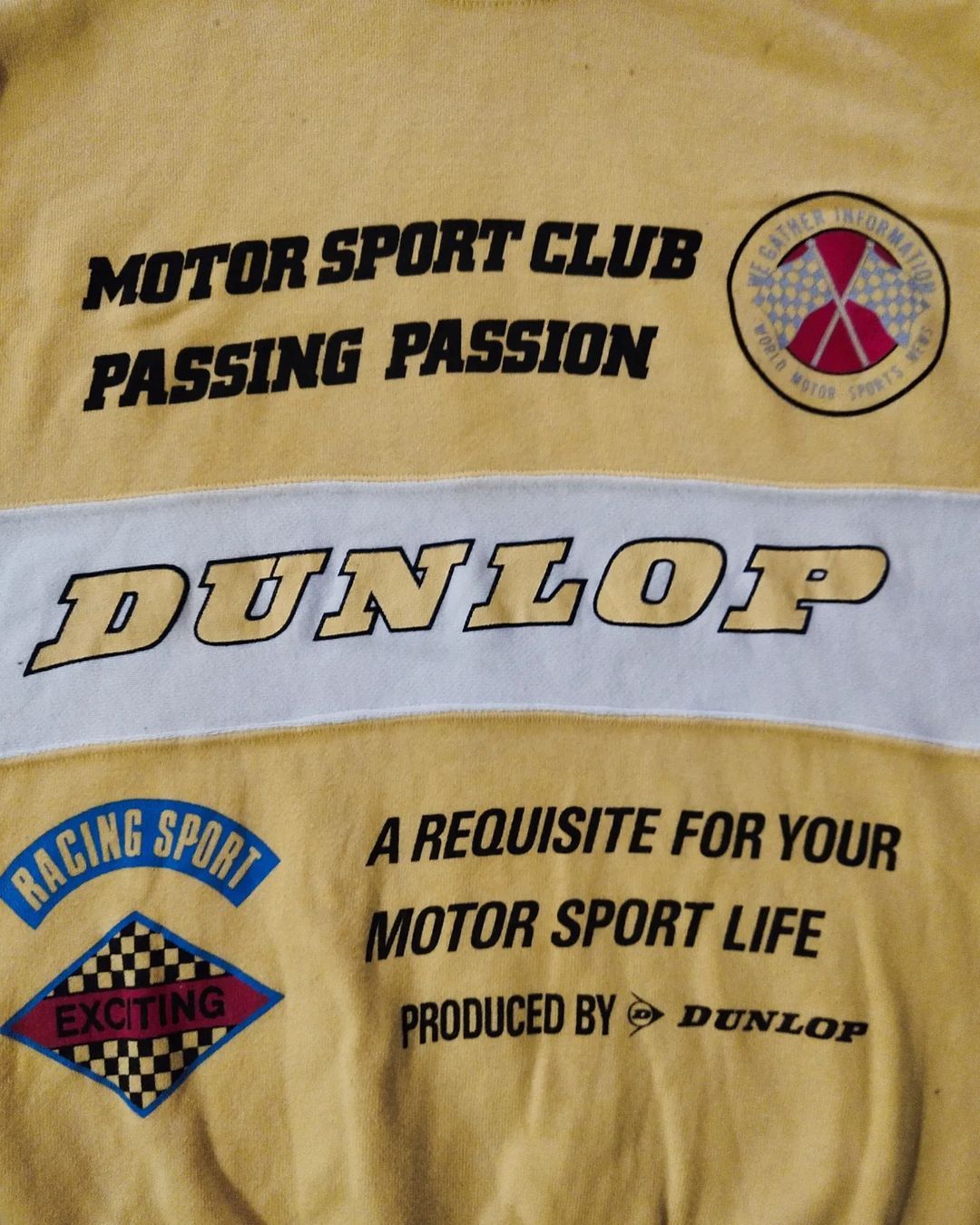 Dunlop × Vintage Dunlop Motosport Club Yellow Woman / Teenager Crewneck Size S / US 4 / IT 40 - 2 Thumbnail