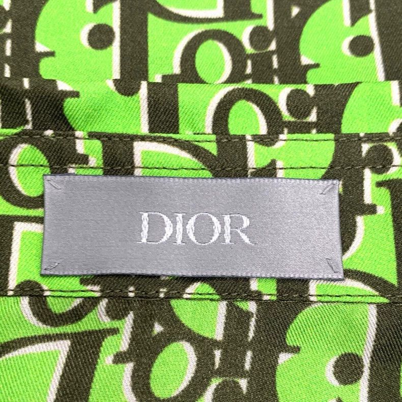 Dior Dior Logo full print mulberry silk green lapel short-sleeve Size US XS / EU 42 / 0 - 5 Thumbnail