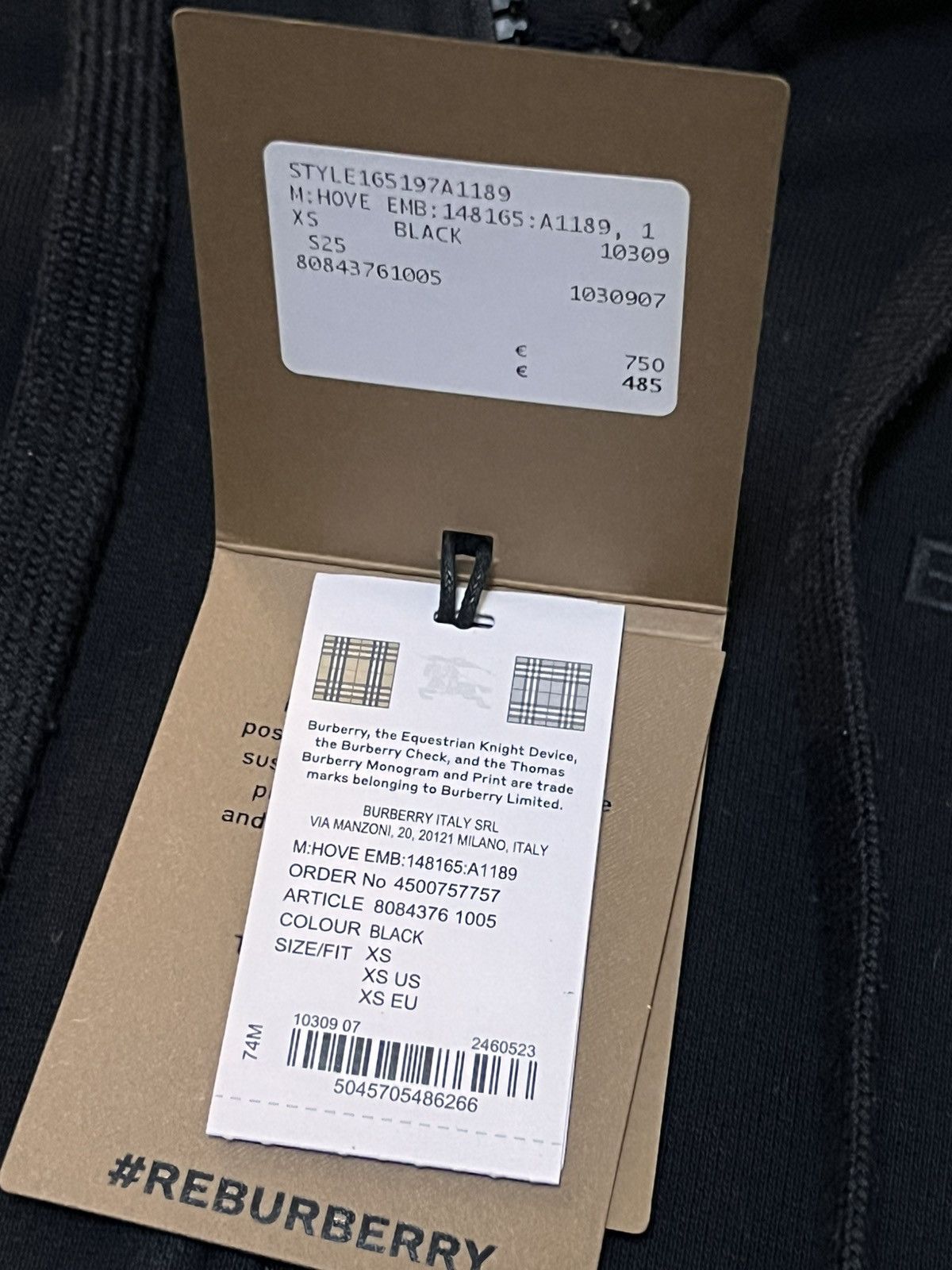 Burberry Burberry “Hove” Check Hood Embroidery Logo Zip Hoodie Size US M / EU 48-50 / 2 - 8 Thumbnail