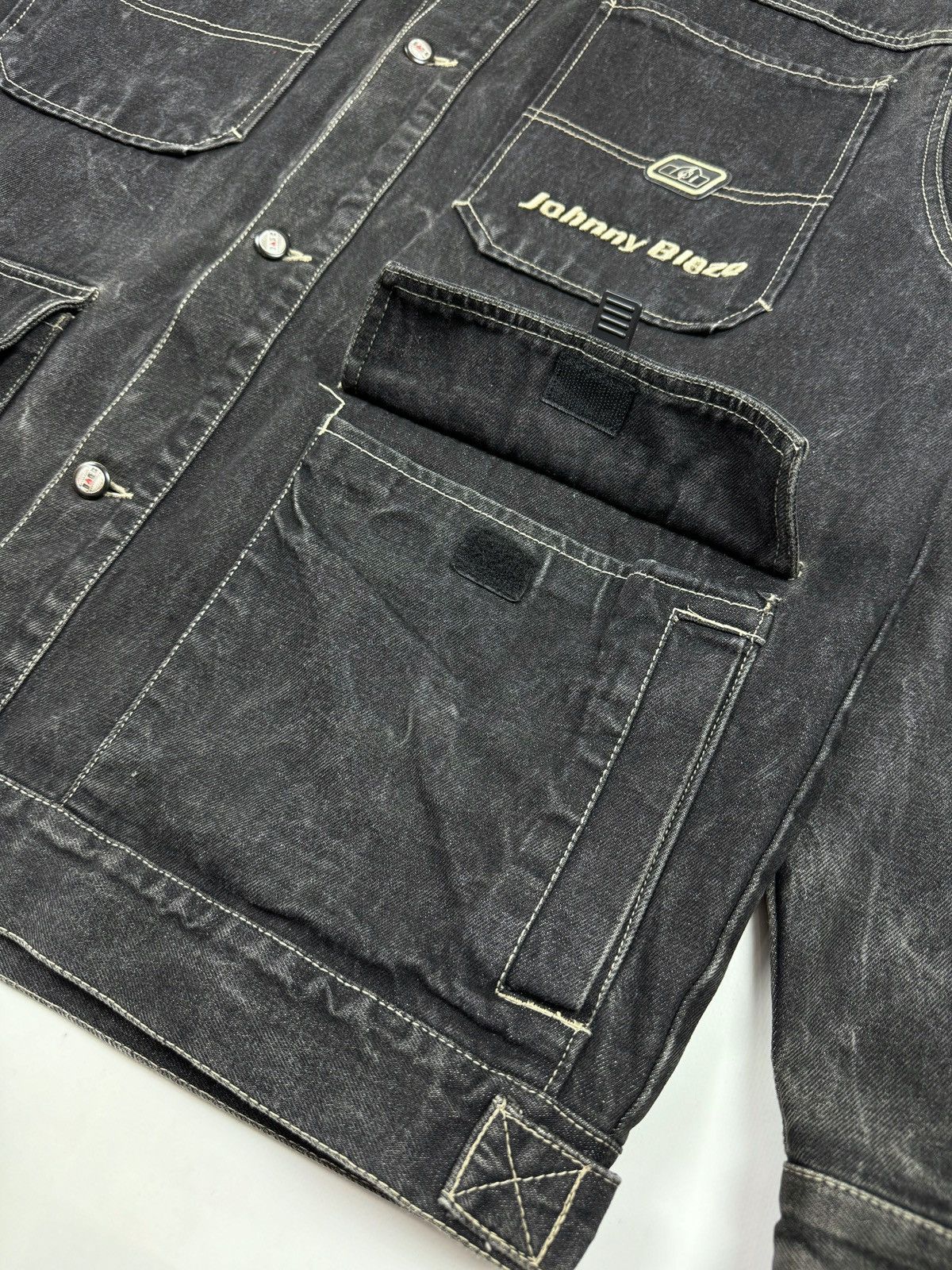 Vintage 1990’s Vintage Johnny Blaze Hip-Hop Washed Denim Jacket Size US XL / EU 56 / 4 - 4 Thumbnail