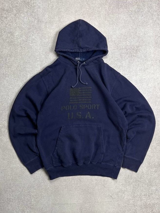 Vintage Polo Ralph Lauren Sport Boxy Archival Hoodie L