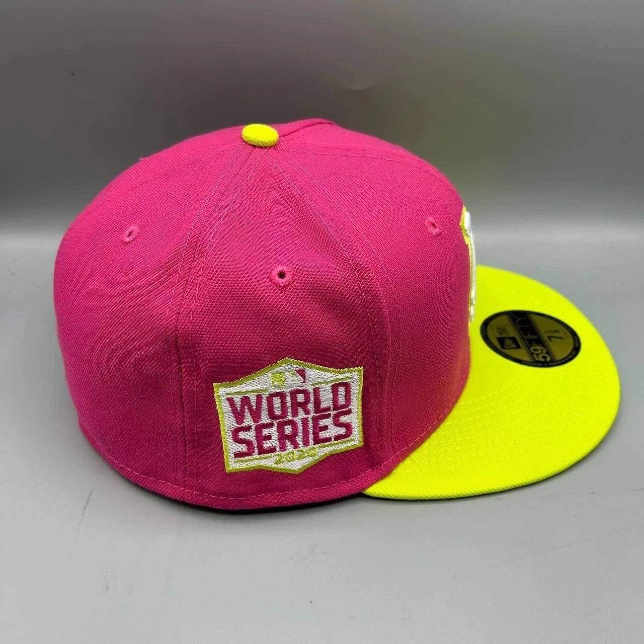 New Era Los Angeles LA Dodgers Hat Men 7 3/8 Pink MLB Fitted Cap New Size ONE SIZE - 1 Thumbnail