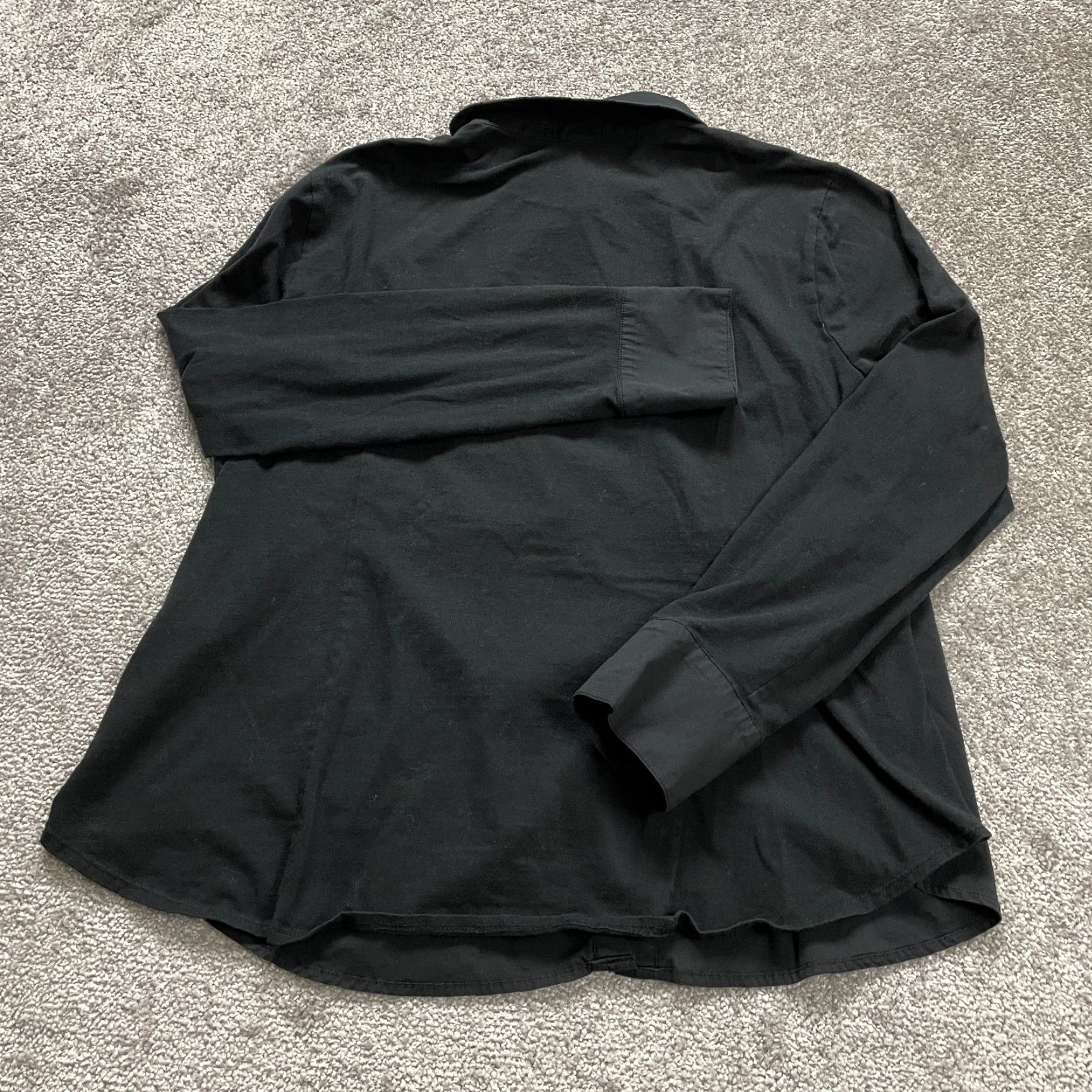 Vintage VINTAGE Dana Buchman Women's Button-Down Shirt XL Black Long Sleeve Cotton Business Casual Workwear Size XL / US 12-14 / IT 48-50 - 2 Thumbnail