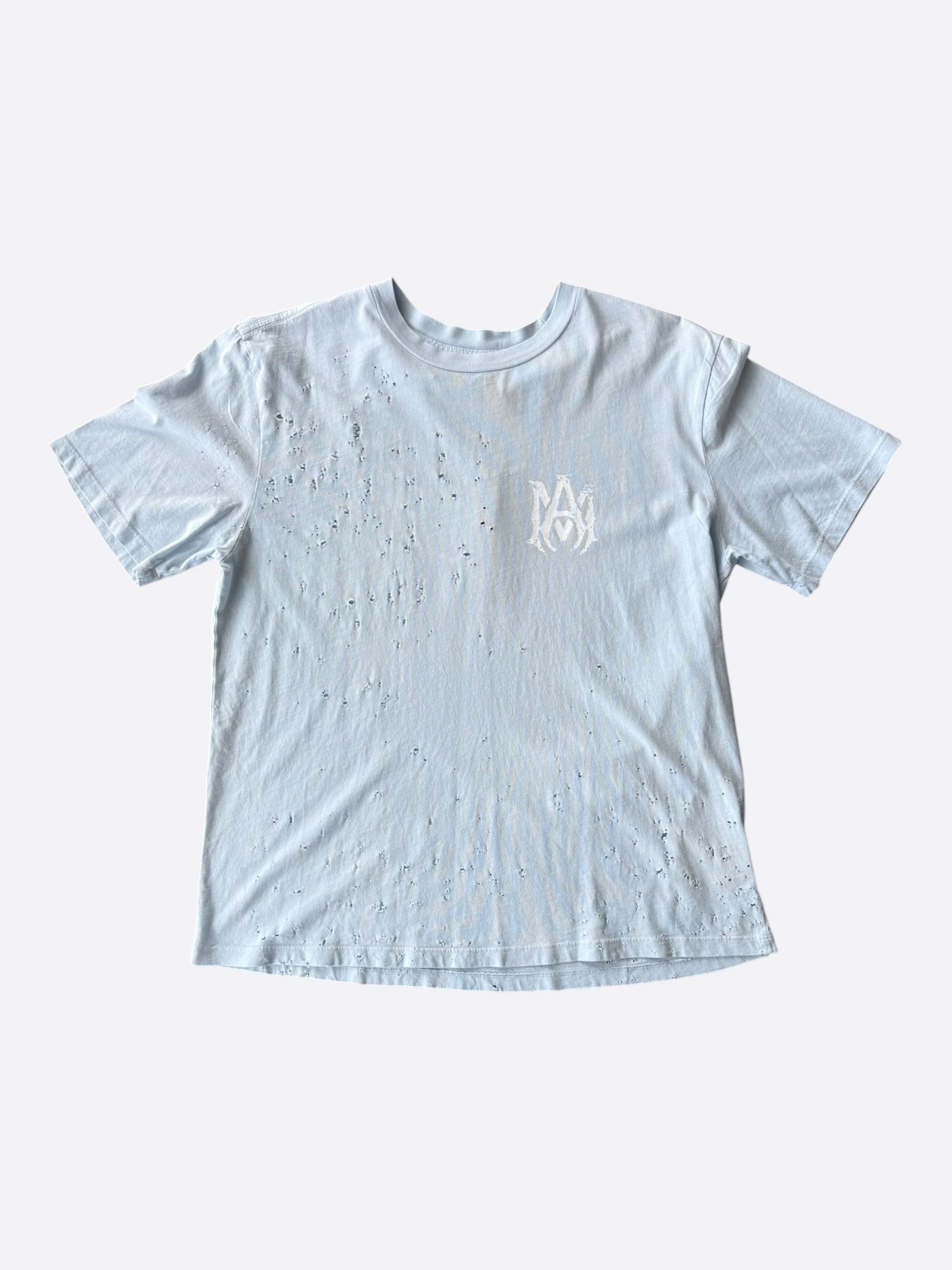 Amiri Amiri Grey Dawn & White MA Logo Shotgun T-Shirt Size US M / EU 48-50 / 2 - 1 Thumbnail