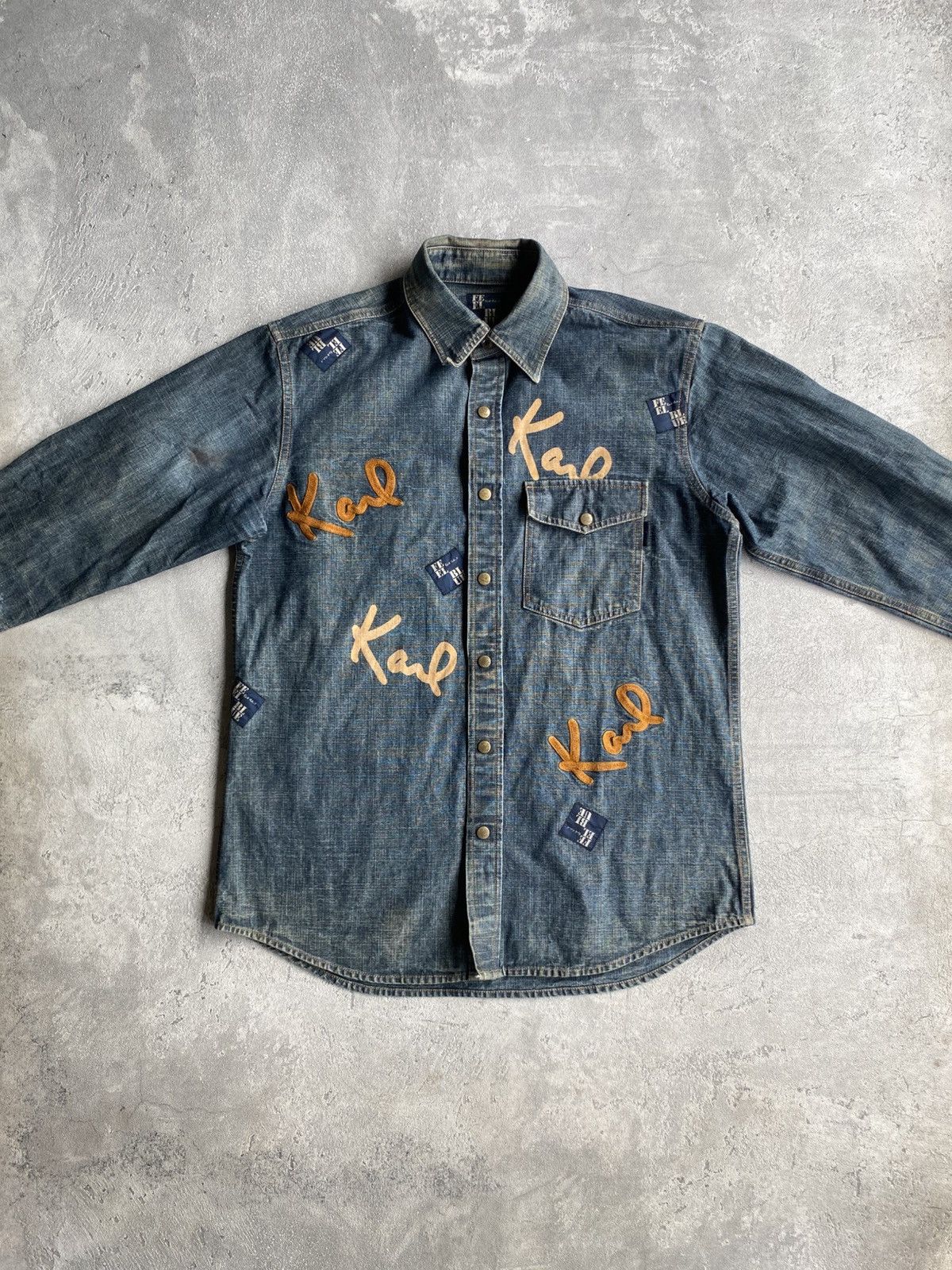 Karl Helmut Vintage Feel Blue Karl Helmut Denim Shirt Size US M / EU 48-50 / 2 - 2 Thumbnail