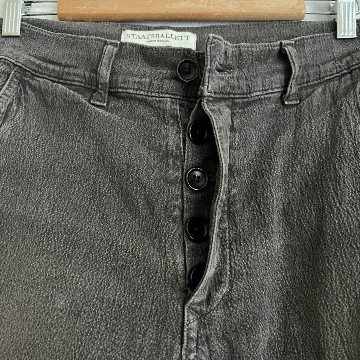 Staatsballett STAATSBALLETT Mens Textured Canvas Pants Size 29 Brown Size US 29 - 5 Thumbnail
