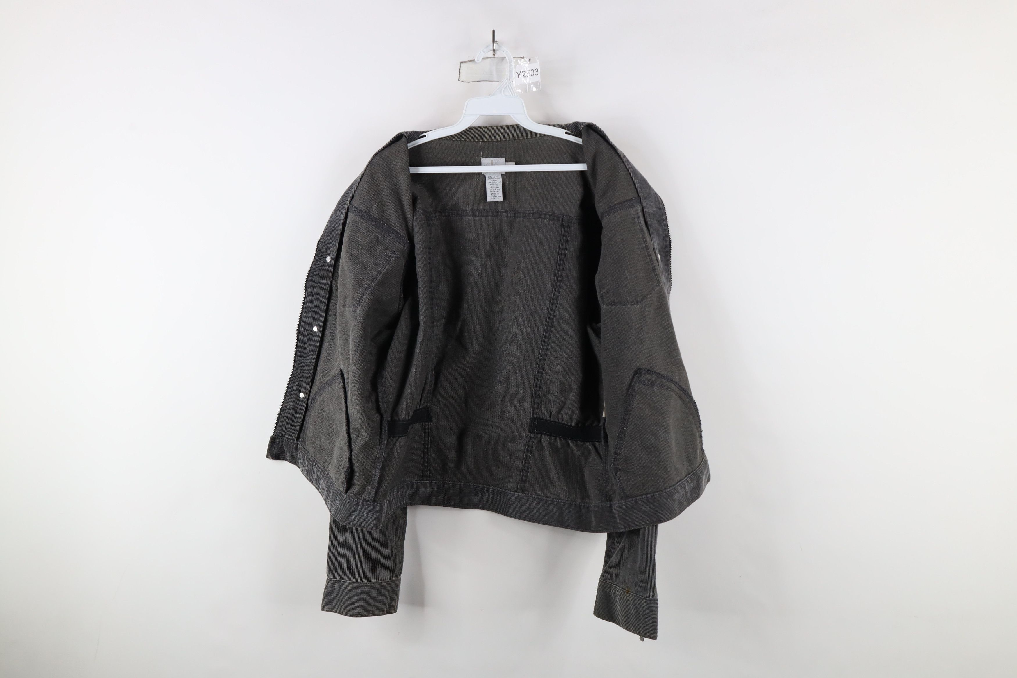 Calvin Klein × Vintage Vintage 90s Calvin Klein Corduroy Cafe Racer Bomber Jacket Size XL / US 12-14 / IT 48-50 - 12 Thumbnail