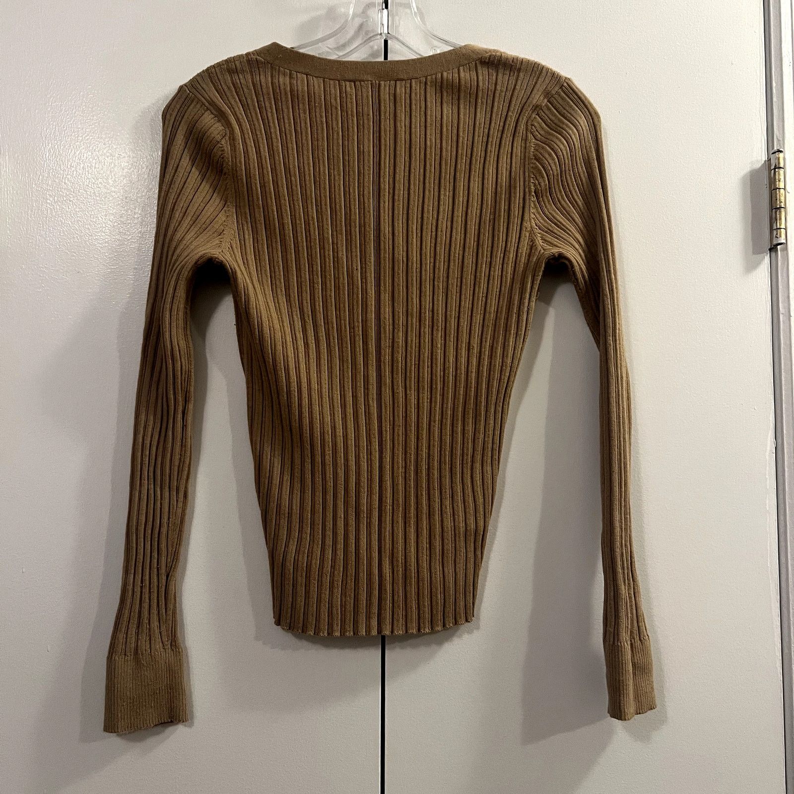 Club Monaco Club Monaco tan ribbed cardigan brown beige size M Size M / US 6-8 / IT 42-44 - 4 Thumbnail