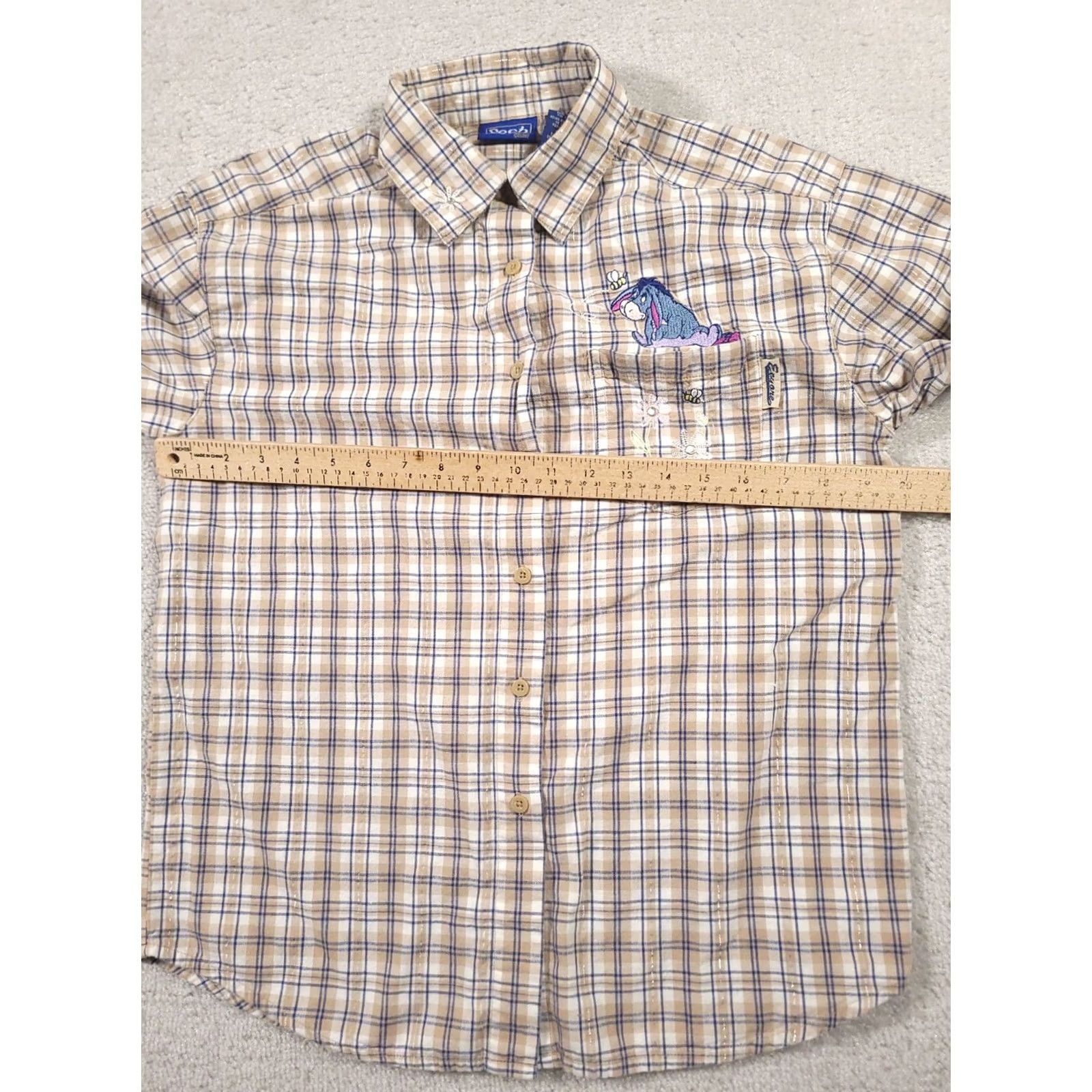 Disney Disney Eeyore Plaid Button Up Shirt Womens S Embroidered Metallic Embellished Size S / US 4 / IT 40 - 3 Thumbnail