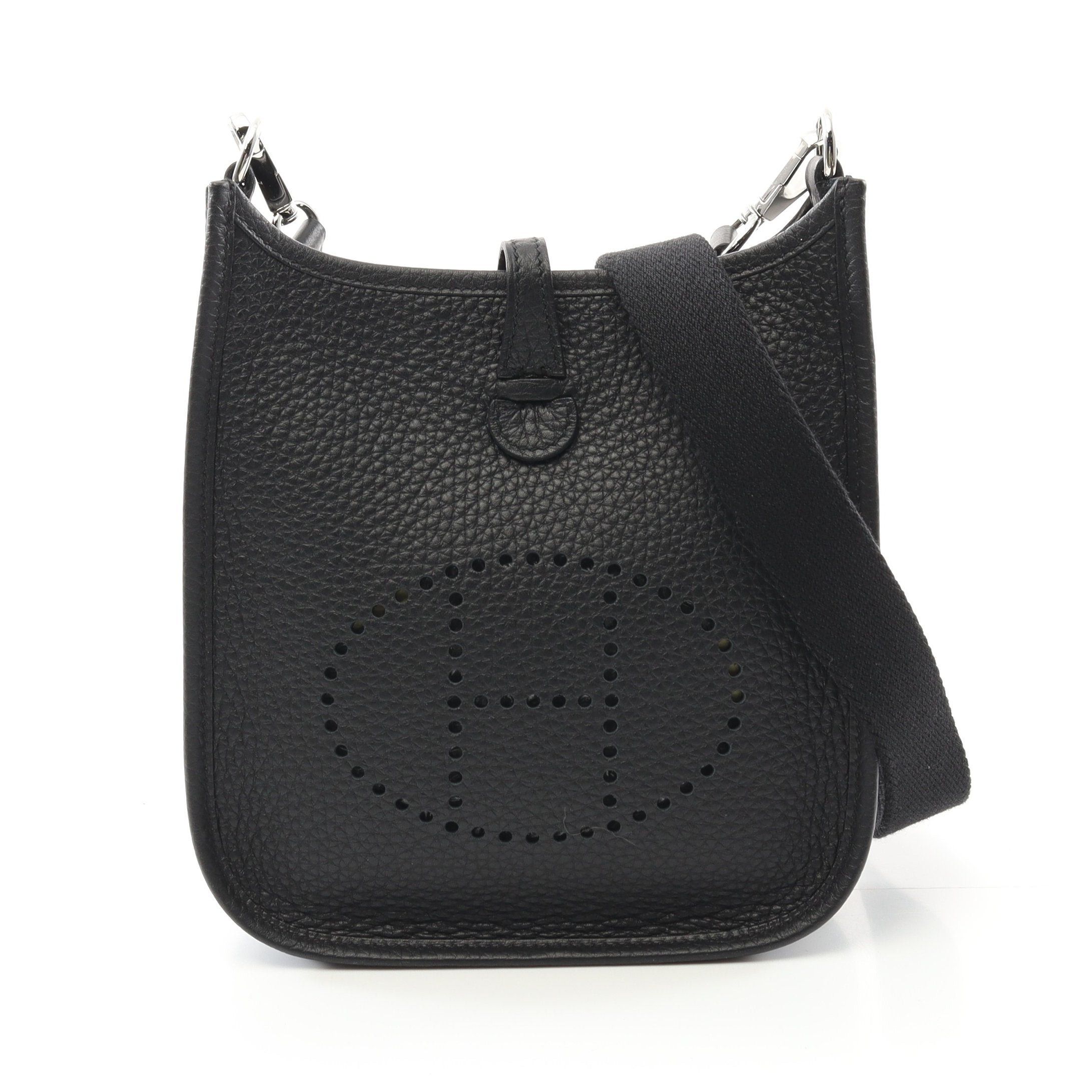 Hermes Hermes Evelyn Tpm Amazon Shoulder Bag Clemence Leather Black Silver Hardware Double Engraved Size ONE SIZE - 1 Thumbnail