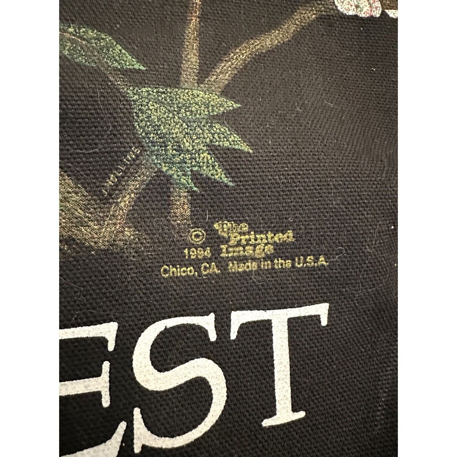 Vintage VINTAGE 1994 Rainforest Chameleo Pardatis Canvas ToteBag Black 18”x18” Tote Womens Canvas Bag Size ONE SIZE - 2 Thumbnail