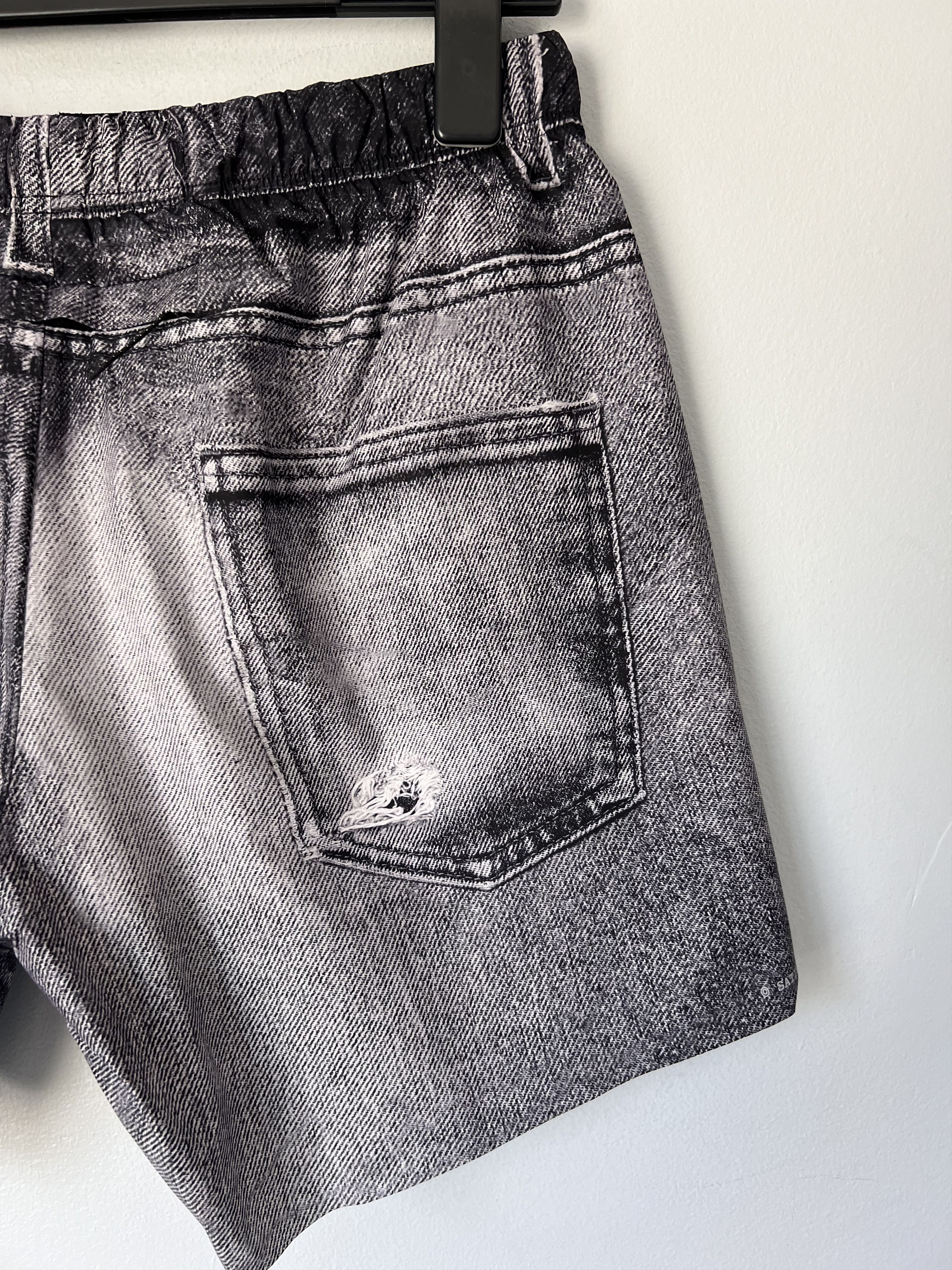 Satisfy Satisfy Running 5" PeaceShell Shorts in Black Denim Size US 36 / EU 52 - 6 Thumbnail