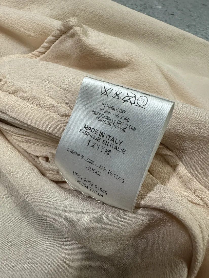 Gucci × Vintage SS2003 Gucci Silk Beige Light Bomber Jacket by Tom Ford Size M / US 6-8 / IT 42-44 - 9 Thumbnail