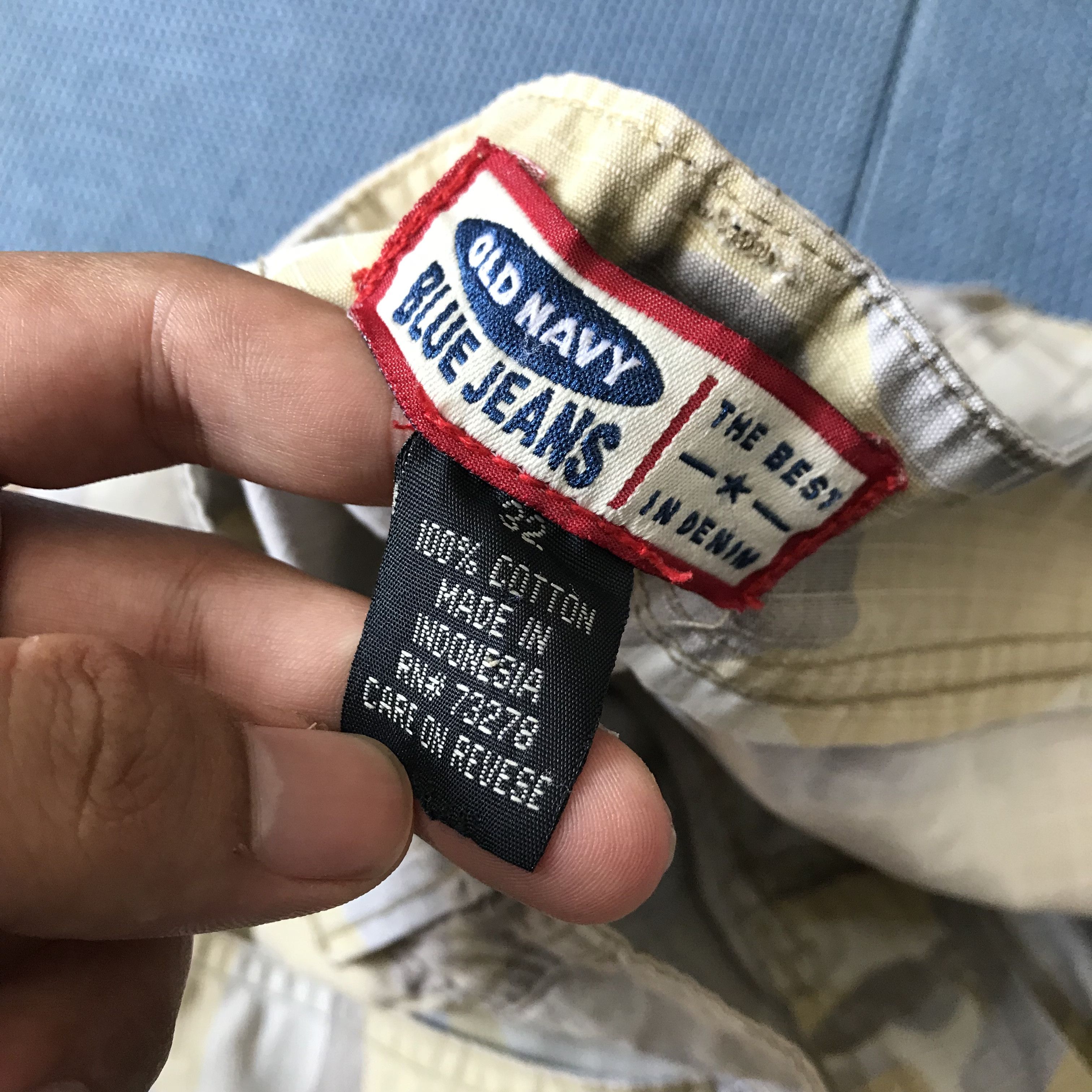Old Navy Old Navy Blue Jeans Camouflage Military Shorts Cargo pants Size US 32 / EU 48 - 3 Thumbnail