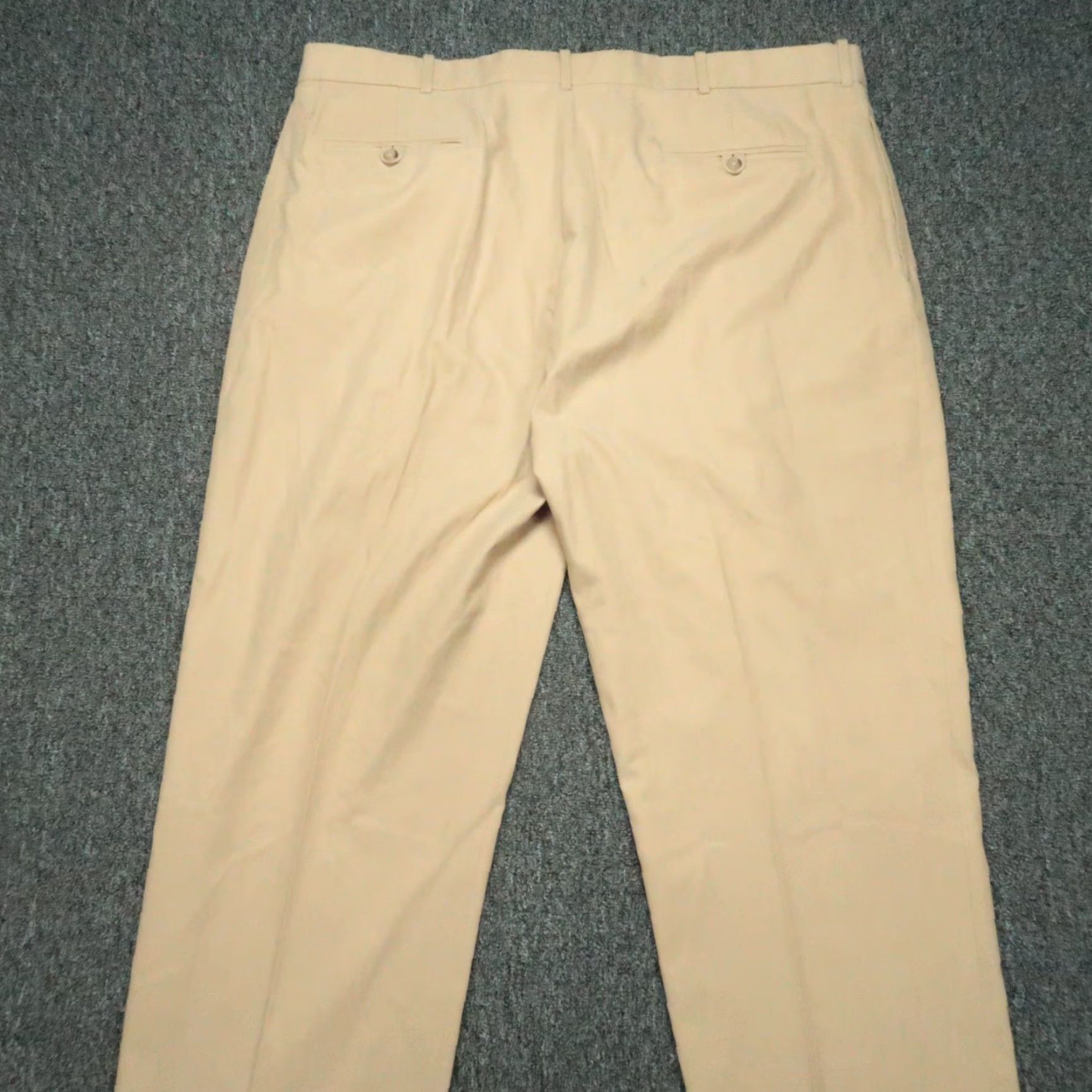 Polo Ralph Lauren VINTAGE Polo Ralph Lauren Pants Men 42x30 Khaki Tan Silk Cotton Pleated Cuffed Size US XL / EU 56 / 4 - 4 Thumbnail