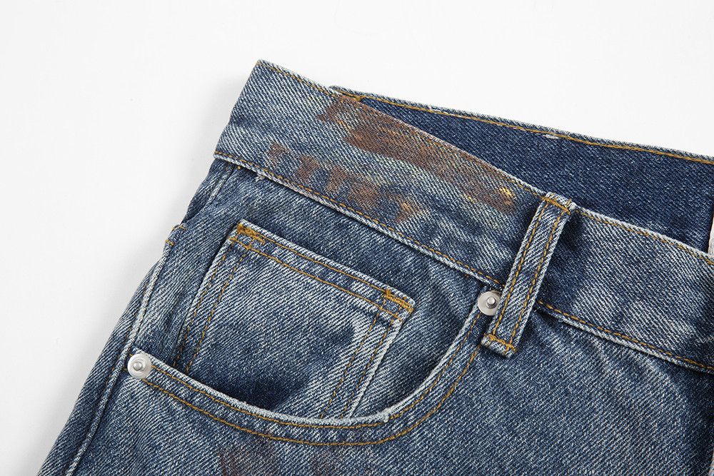 Japanese Brand × Vintage Retro Washed Ink Splash Jeans Size US 32 / EU 48 - 6 Thumbnail