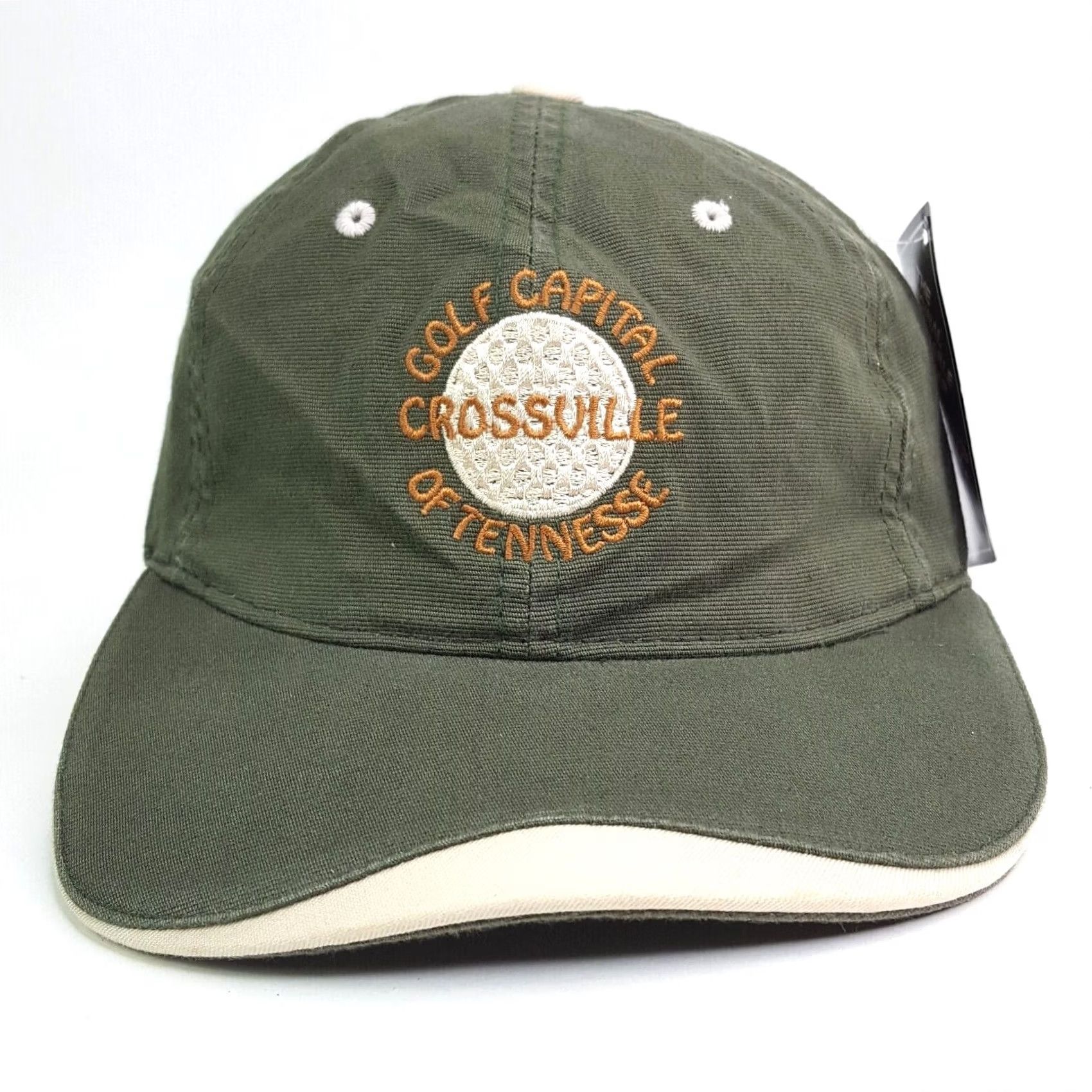 Etro VINTAGE Town Talk Crossville Golf Green PGA Stretch Outdoor Sports Hat Baseball Cap Retro Y2K Size ONE SIZE - 2 Thumbnail