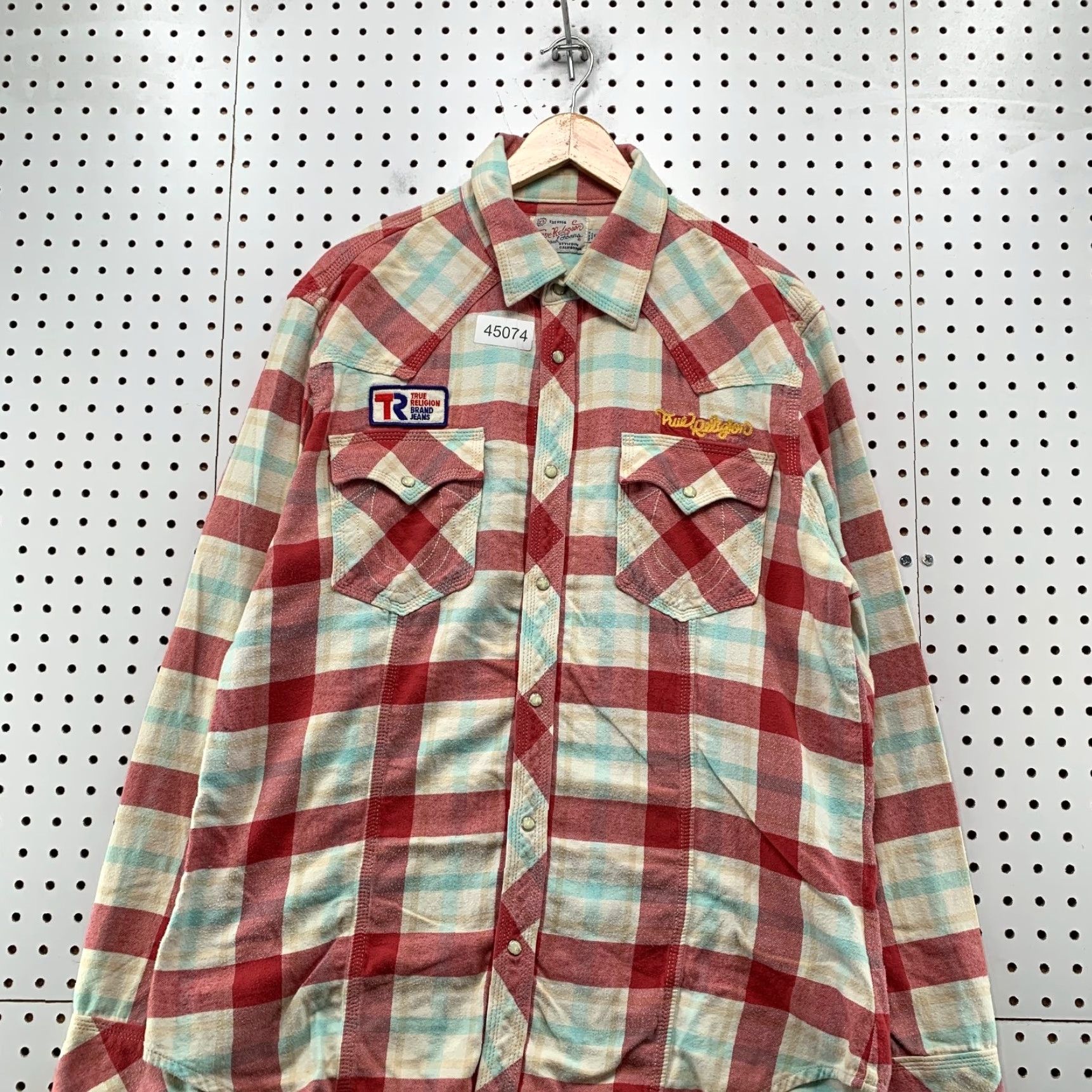 True Religion True Religion Shirt Mens 2XL Flannel Red Plaid Western Snap Size US XXL / EU 58 / 5 - 2 Thumbnail