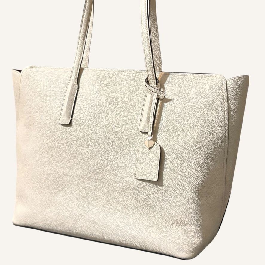 Kate Spade Kate Spade Large Margaux Leather Tote Cream Vanilla Classic Size ONE SIZE - 5 Thumbnail