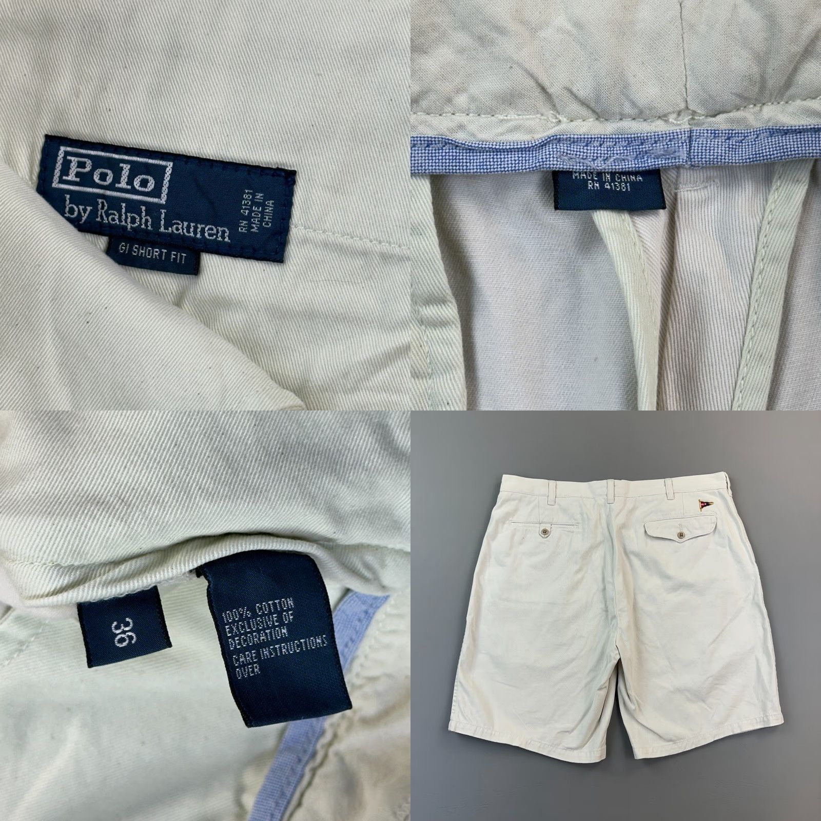 Polo Ralph Lauren Vintage Polo Ralph Lauren Shorts Mens 36 Beige 9" Gi Fit Flat Front Chino Preppy Size US M / EU 48-50 / 2 - 8 Thumbnail