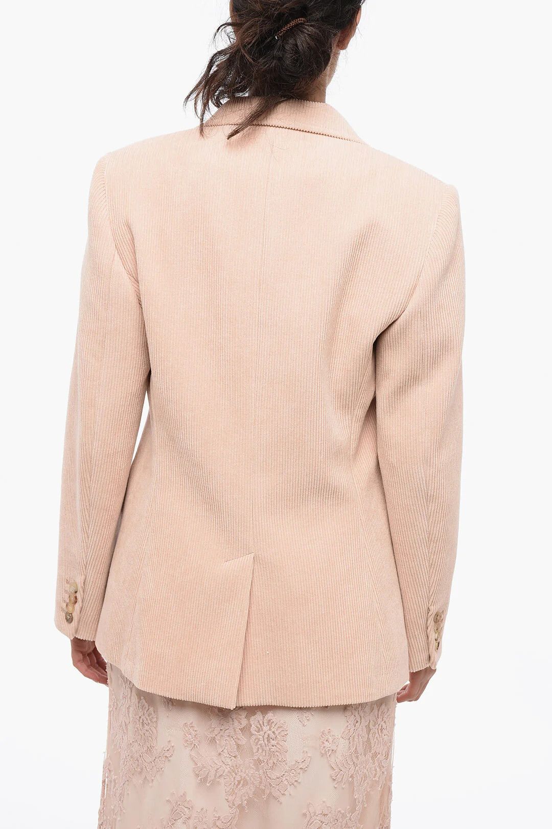 Chloe og1mm0426 Ribbed Blazer in Pink Size S / US 4 / IT 40 - 2 Thumbnail