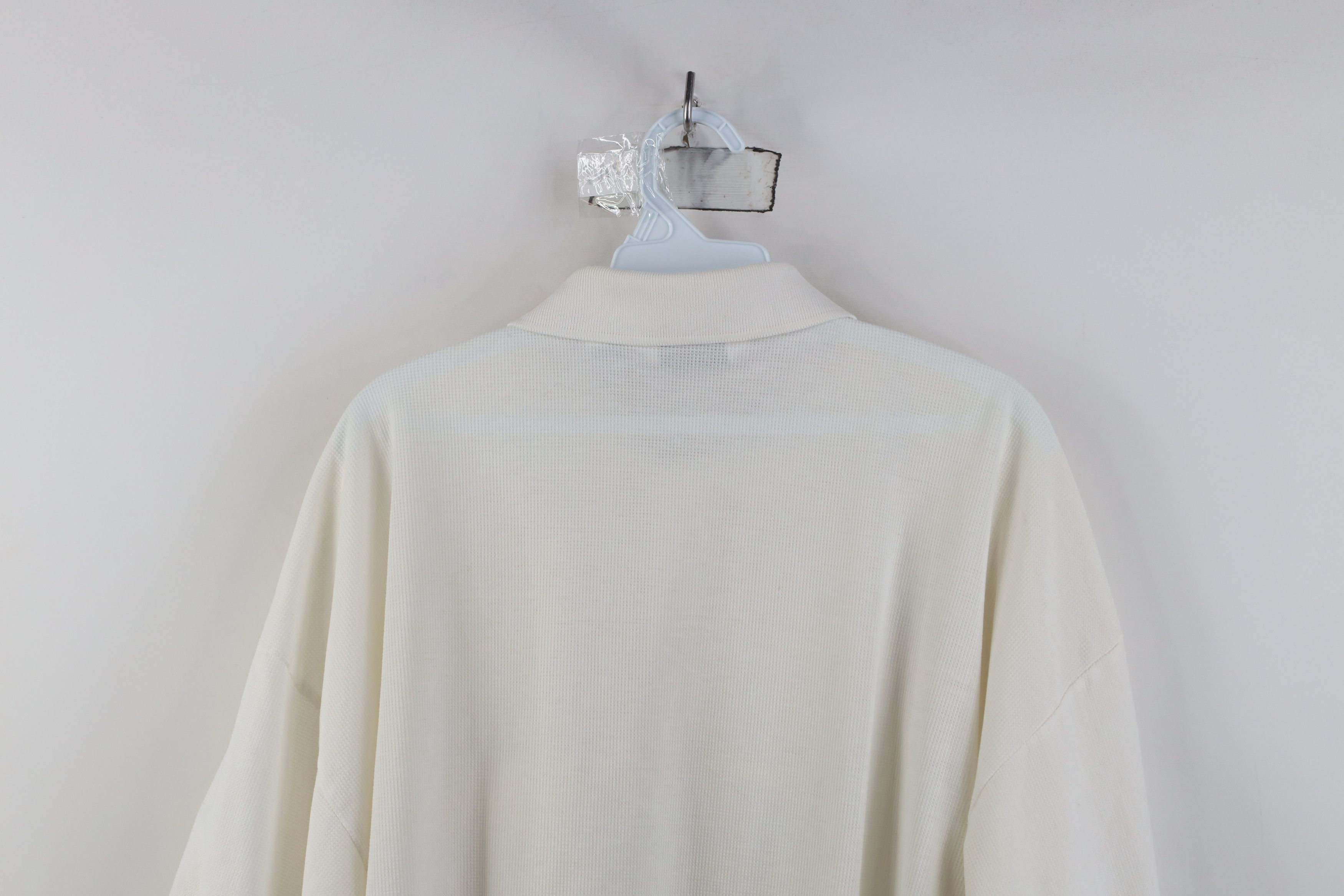 Vintage Vintage 90s Streetwear Knit Pullover Polo Shirt White Size US XL / EU 56 / 4 - 9 Thumbnail