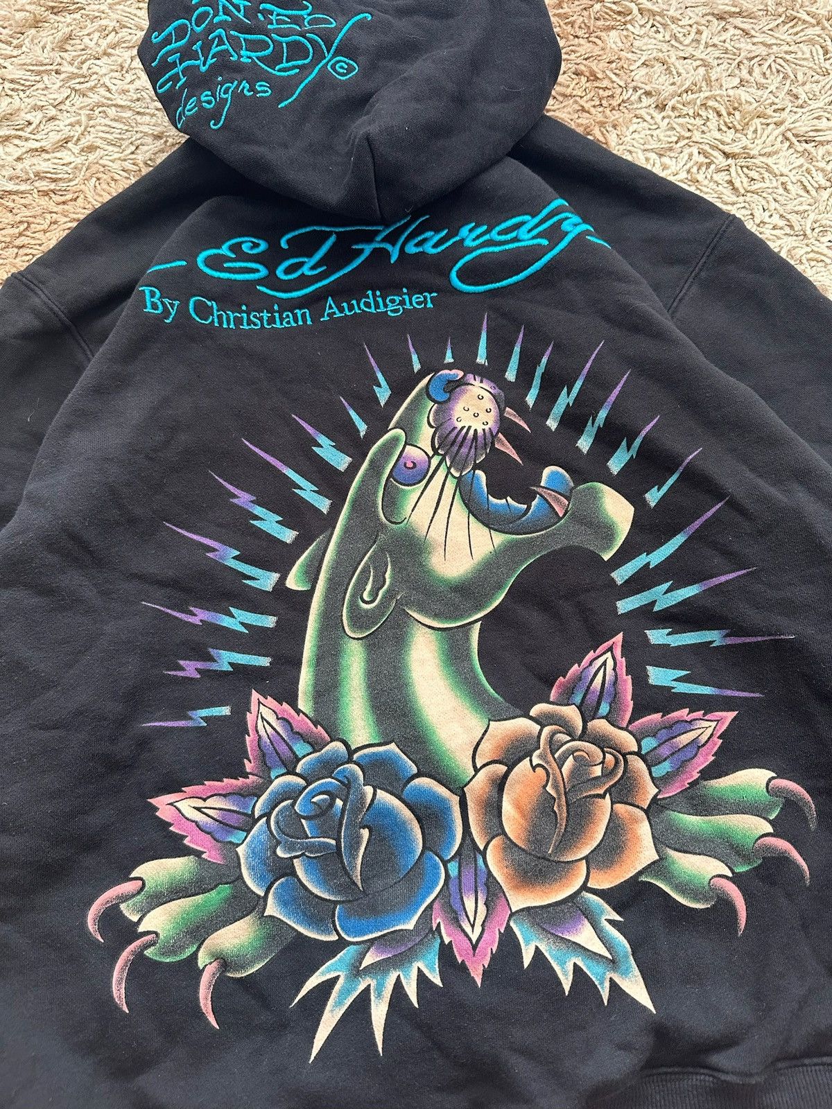 Ed Hardy 🔥VINTAGE ED HARDY BY CHRISTIAN AUDIGIER EMBROIDERED LOGO🔥 Size US M / EU 48-50 / 2 - 2 Thumbnail