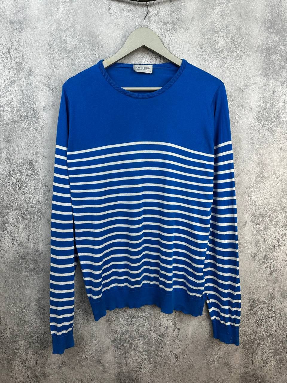 John Smedley John Smedley Sea Island Cotton Breton Stripe Knit Sweater Size US L / EU 52-54 / 3 - 1 Thumbnail