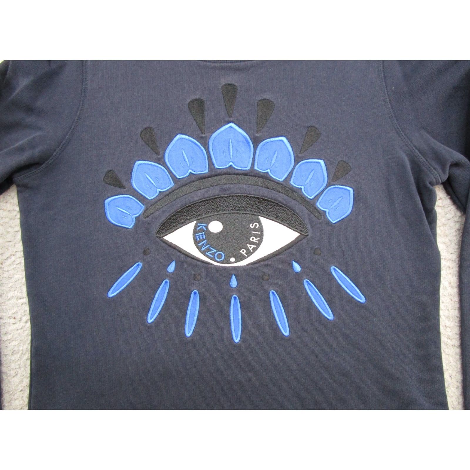 Kenzo Kenzo Paris Evil Eye Sweatshirt Pullover Crew Neck Navy Blue Mens Size S Size US S / EU 44-46 / 1 - 2 Thumbnail