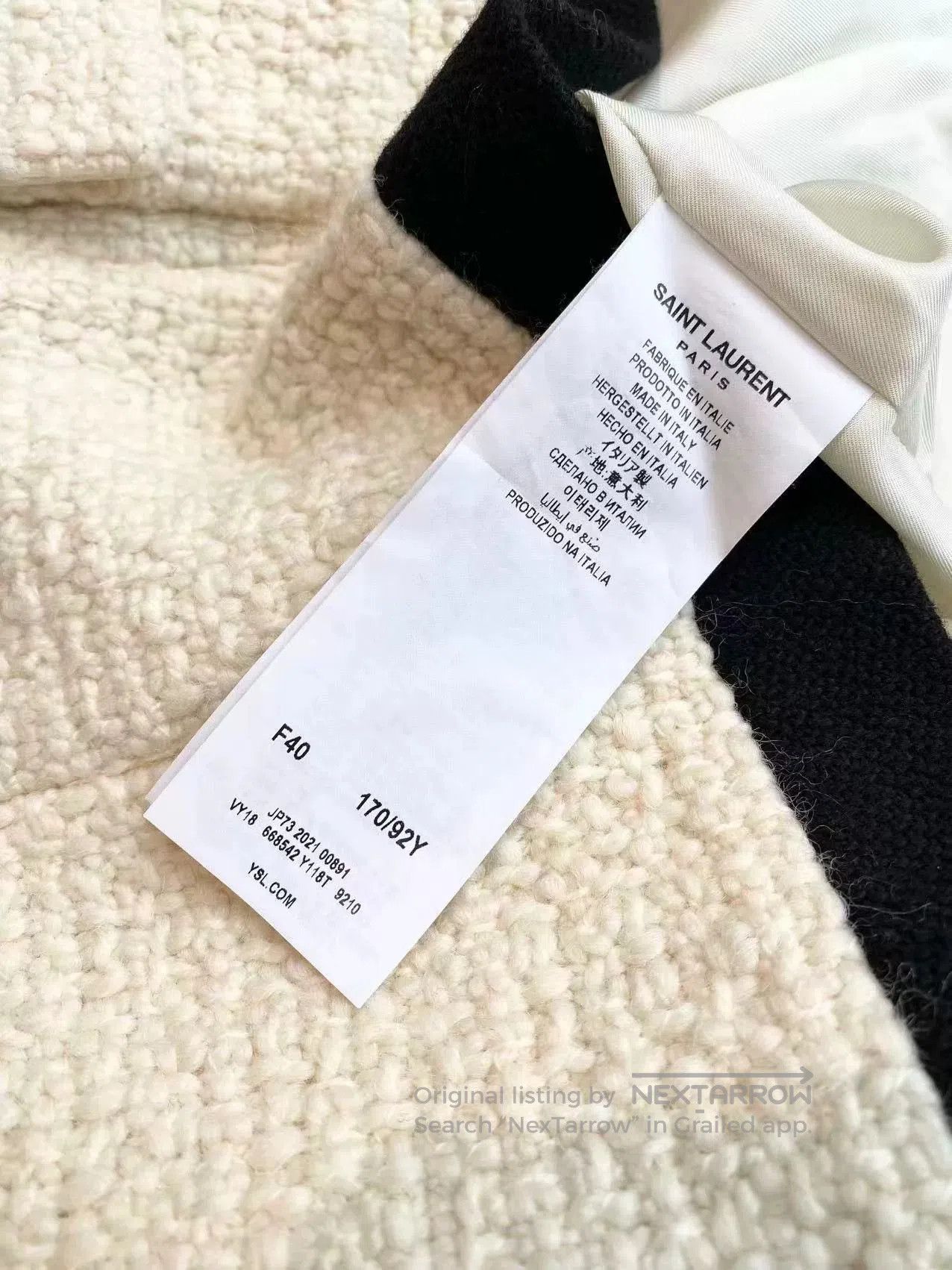 Saint Laurent Paris Saint Laurent SLP Wool Tweed Jacket. Size S / US 4 / IT 40 - 6 Thumbnail