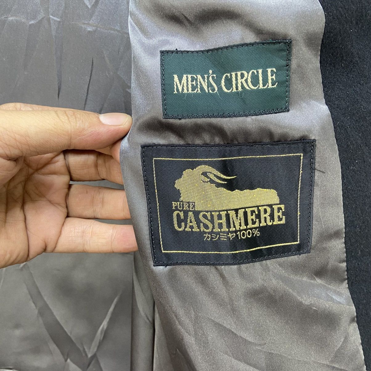 Japanese Brand Vintage Japanese Men’s Circle 100% Pure Cashmere Overcoat Size US M / EU 48-50 / 2 - 12 Thumbnail