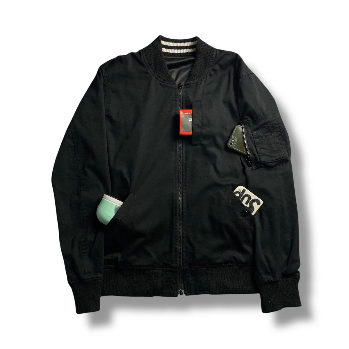 Japanese Brand 🇯🇵 ROUGHNESS TROOP REVERSIBLE BOMBER FLIGHT JACKET Size US M / EU 48-50 / 2 - 3 Thumbnail