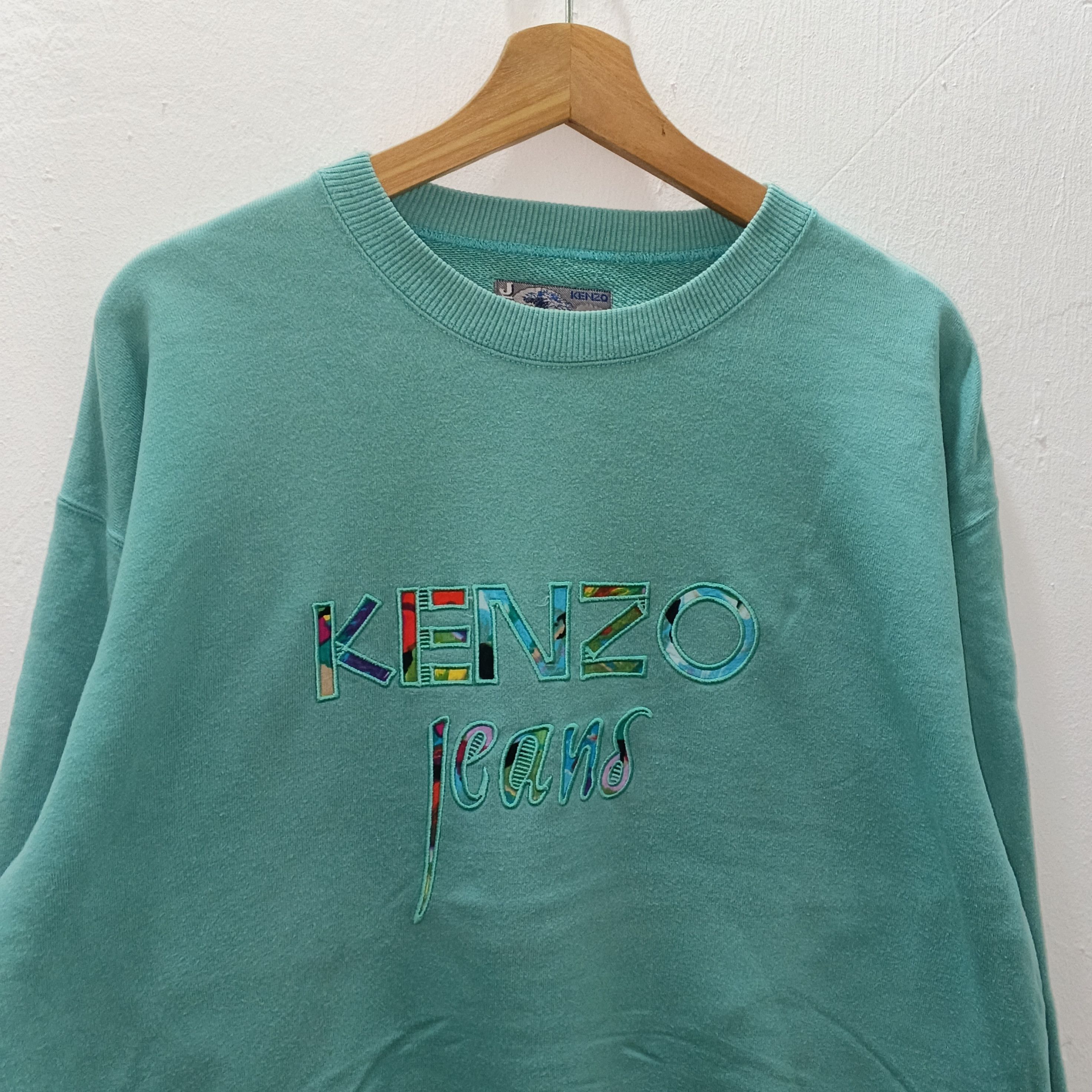 Kenzo Vintage 90s Kenzo Jeans Florist Embroidered Sweatshirt Size US L / EU 52-54 / 3 - 2 Thumbnail