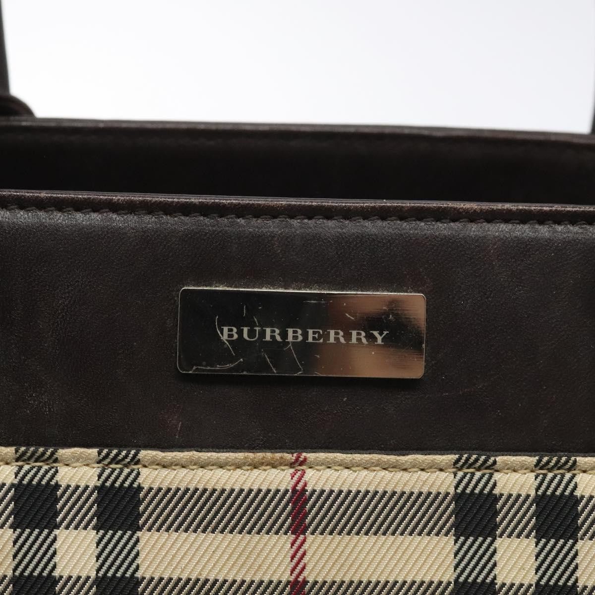 Burberry Burberry Nova Check Hand Bag Nylon Leather Beige Silver Size ONE SIZE - 10 Thumbnail