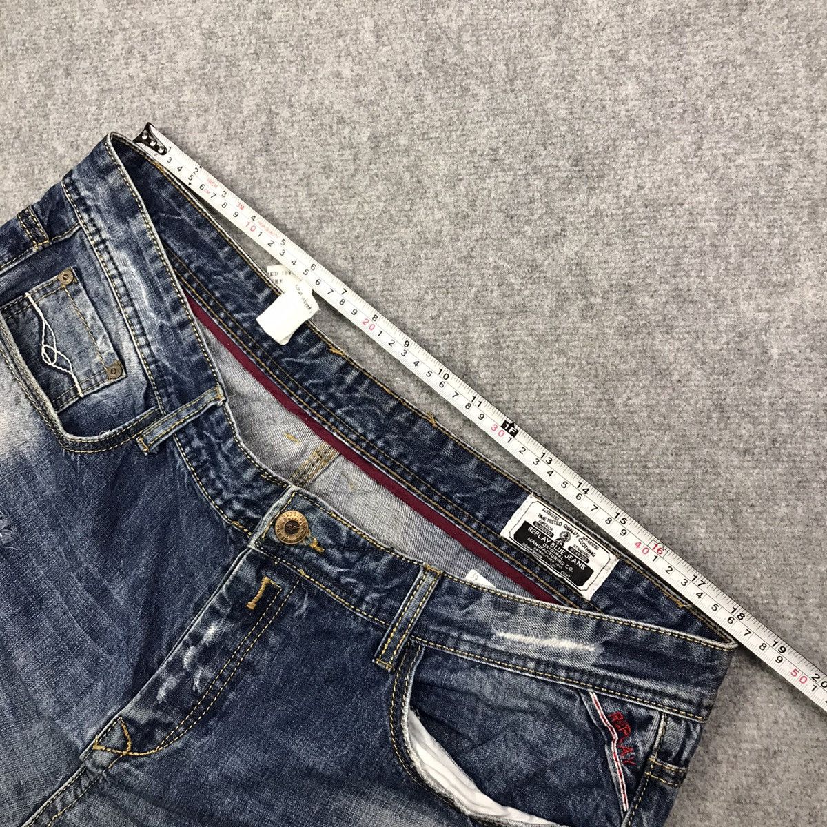 Japanese Brand × Replay RAPLAY DISTRESSED FADED DENIM PANTS Size US 36 / EU 52 - 16 Thumbnail