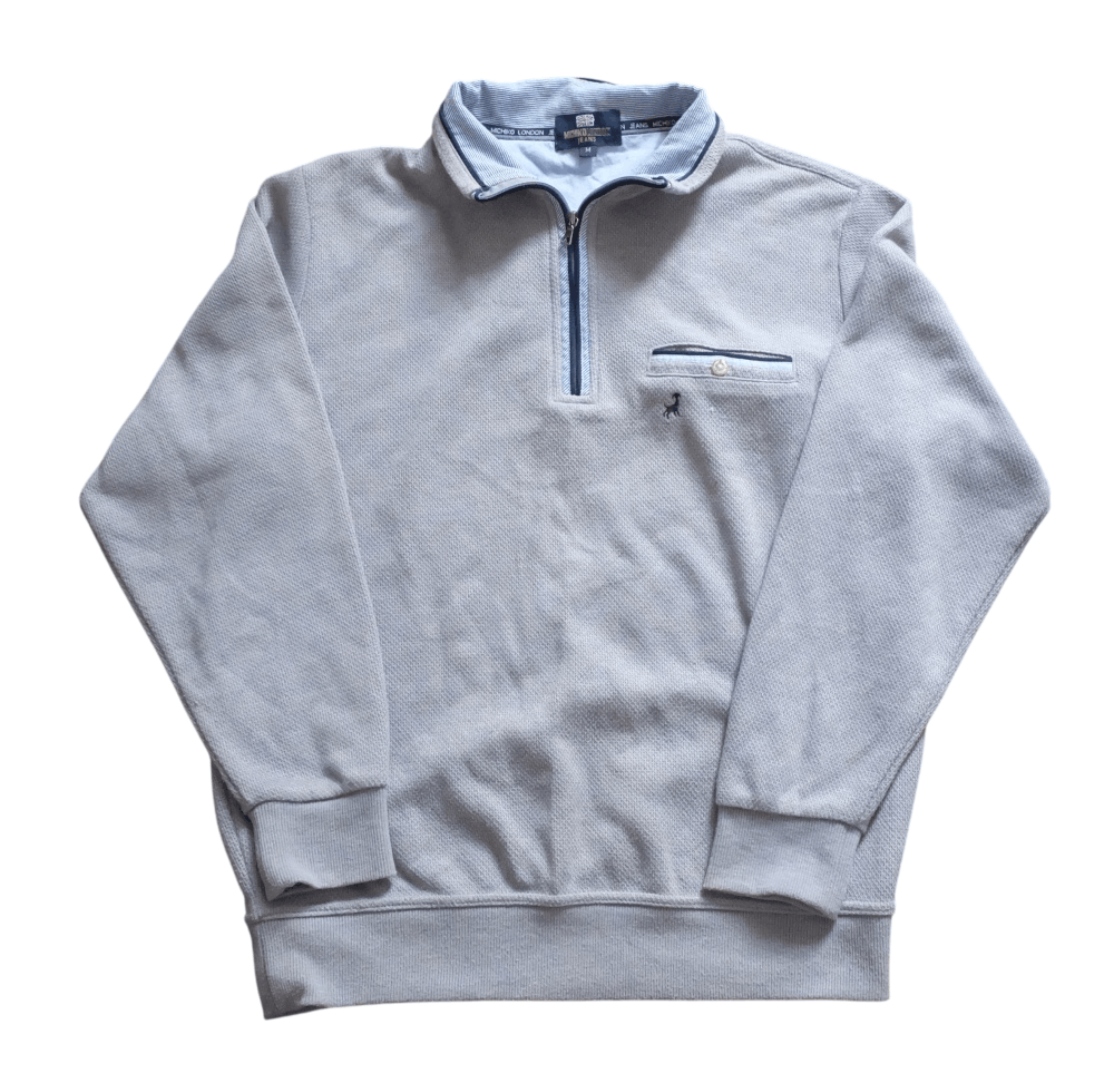 Michiko Koshino London Vintage Michiko London Jeans Quarter Zip Sweatshirt Size US M / EU 48-50 / 2 - 1 Thumbnail