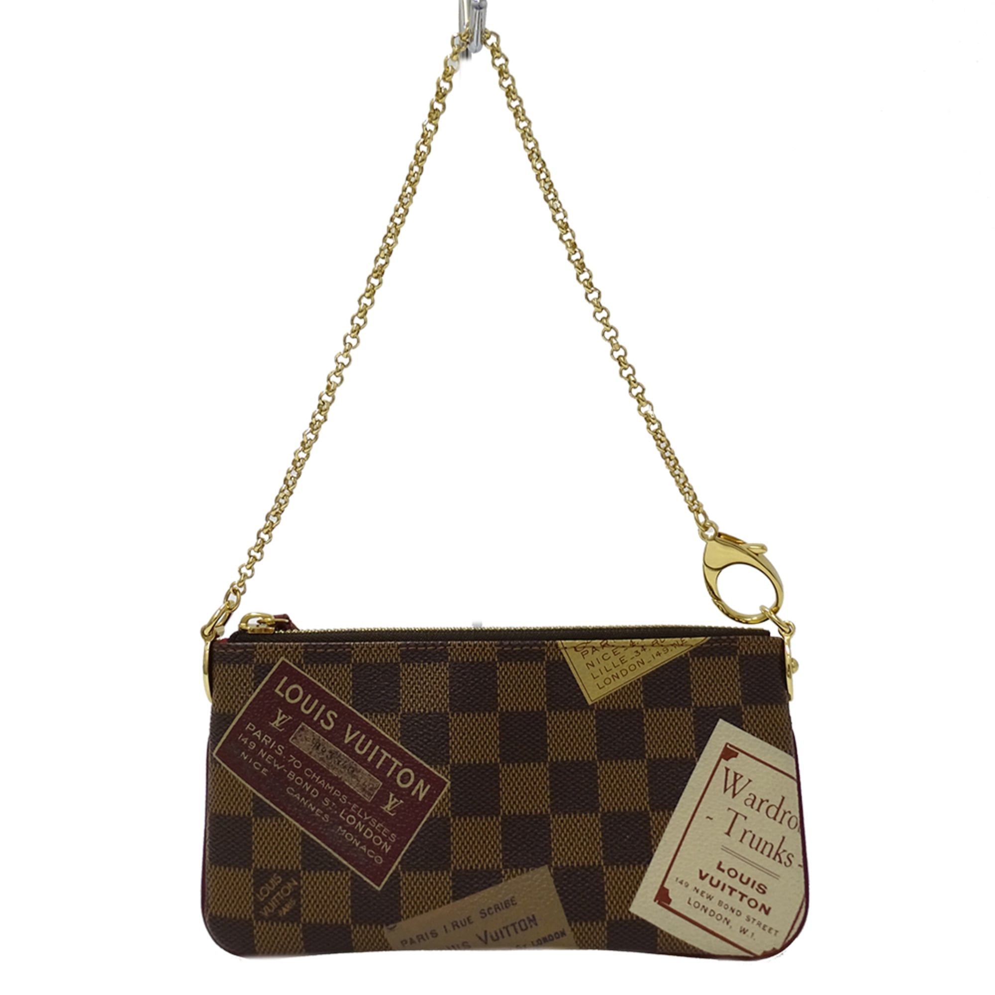 Louis Vuitton Louis Vuitton Handbag Pouch Damier Women's Brand Accessory Canvas Pochette Mira MM Label Brown N63080 Size ONE SIZE - 1 Thumbnail