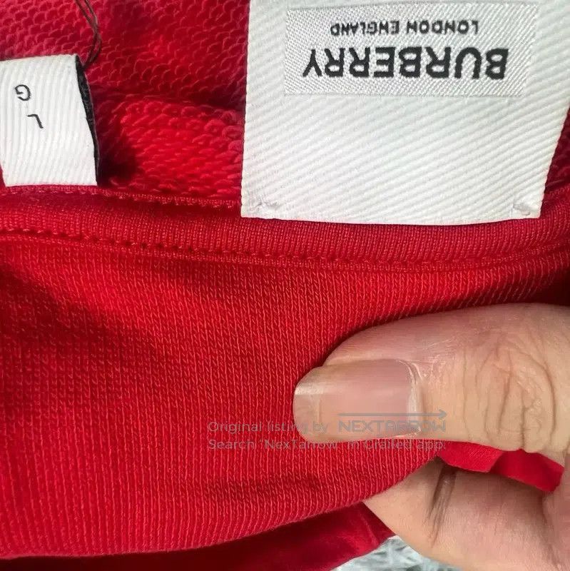Burberry Burberry Red Cotton Women's Jacket. Size L / US 10 / IT 46 - 3 Thumbnail