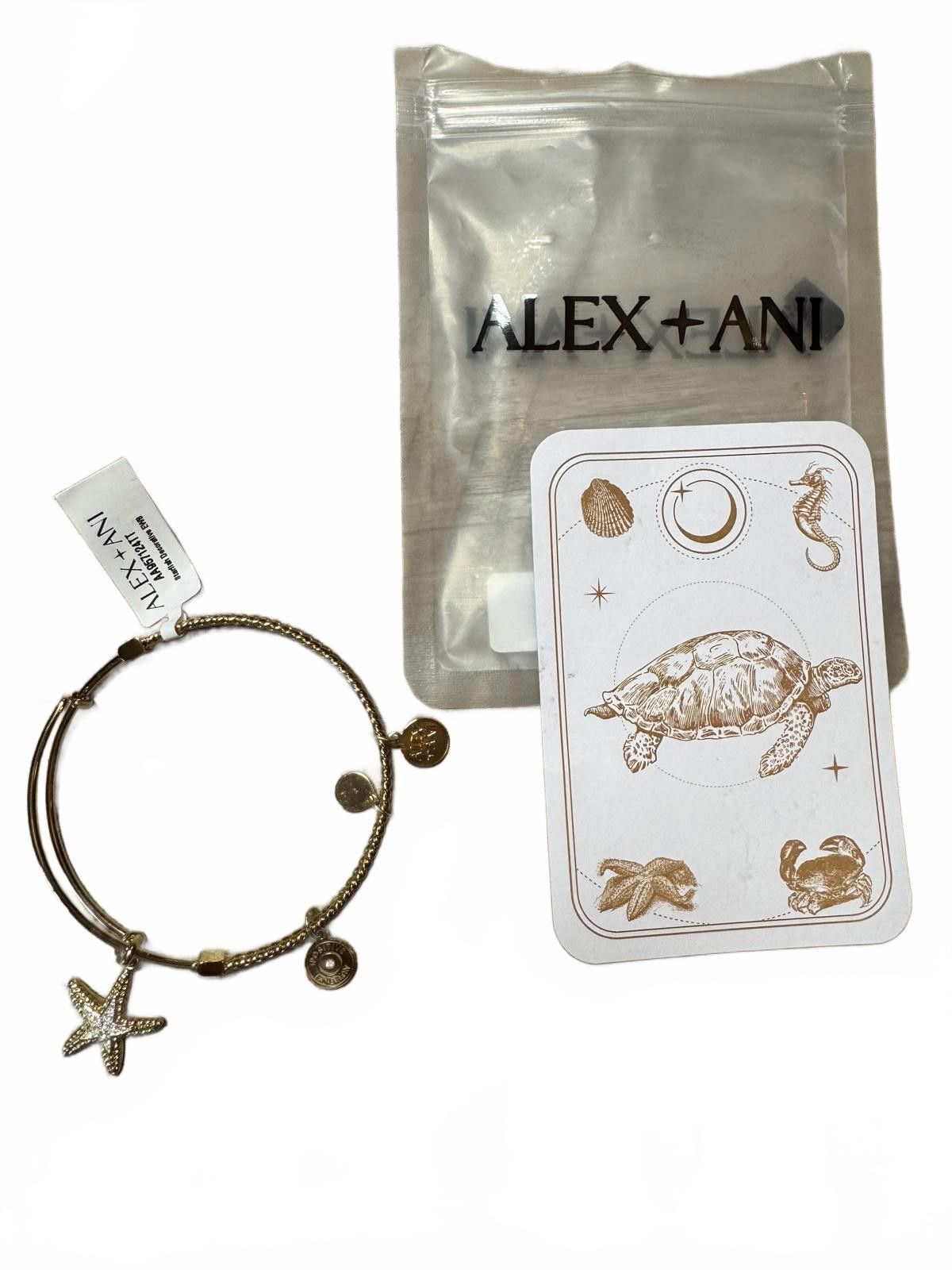 Other Alex and Ani Gold Starfish Charm Expandable Bangle Bracelet Size ONE SIZE - 4 Thumbnail