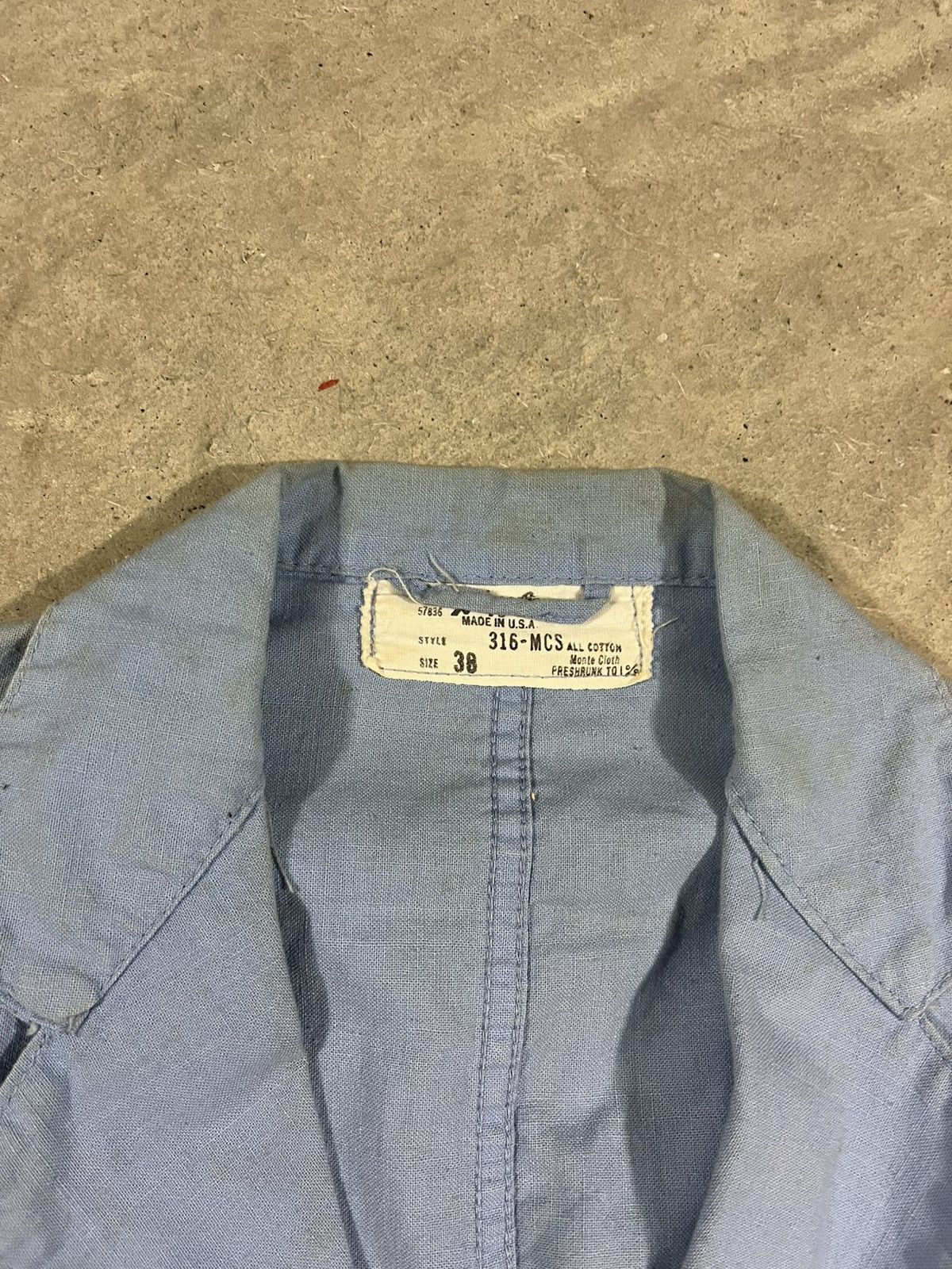 Vintage Vintage 50s 60s Blue Cotton Uniform Jacket Size US S / EU 44-46 / 1 - 3 Thumbnail