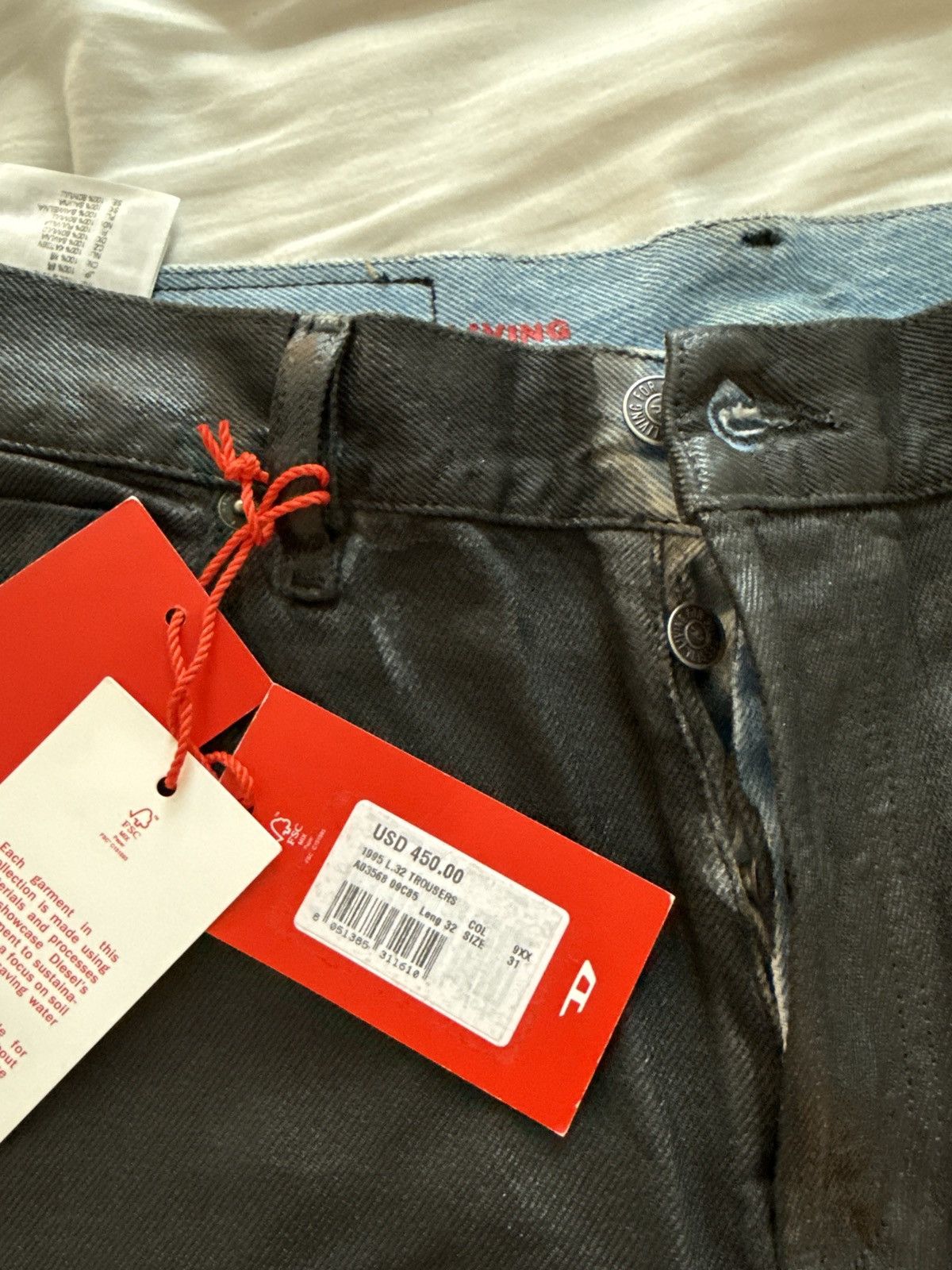 Diesel Diesel Slim Fit Metallic Jeans Size US 31 - 6 Thumbnail