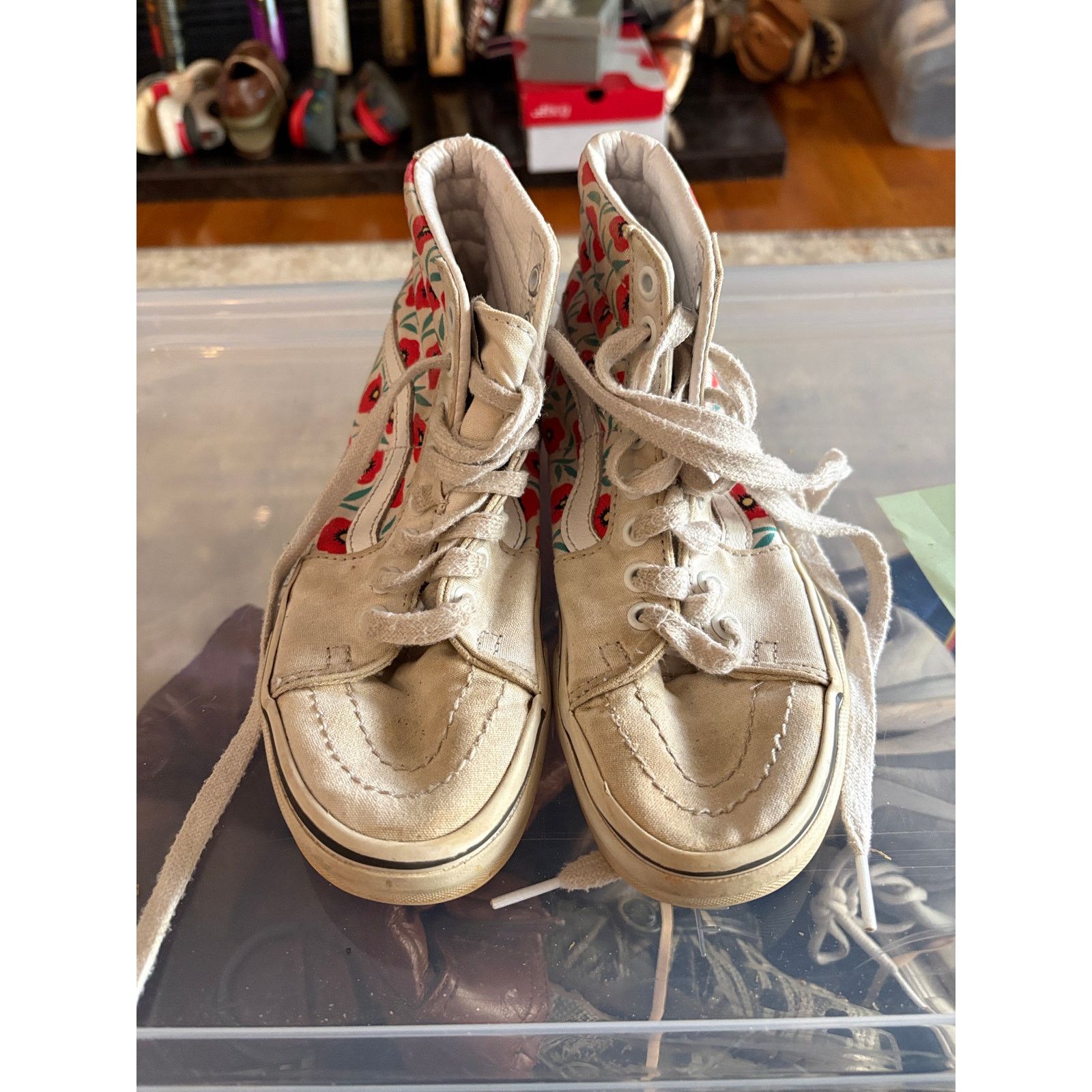 Banana Republic Vans Sk8 Hi Floral High Top Sneakers Womens 5.5 Mens 4 Size US 5.5 / IT 35.5 - 6 Thumbnail