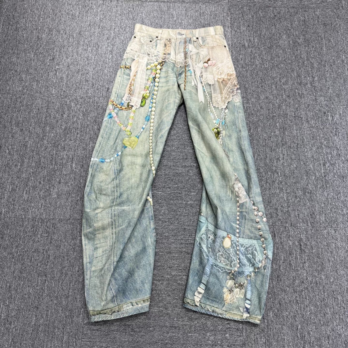 Acne Studios acne studios 3d pearl chain denim pants. Size 33" - 1 Thumbnail