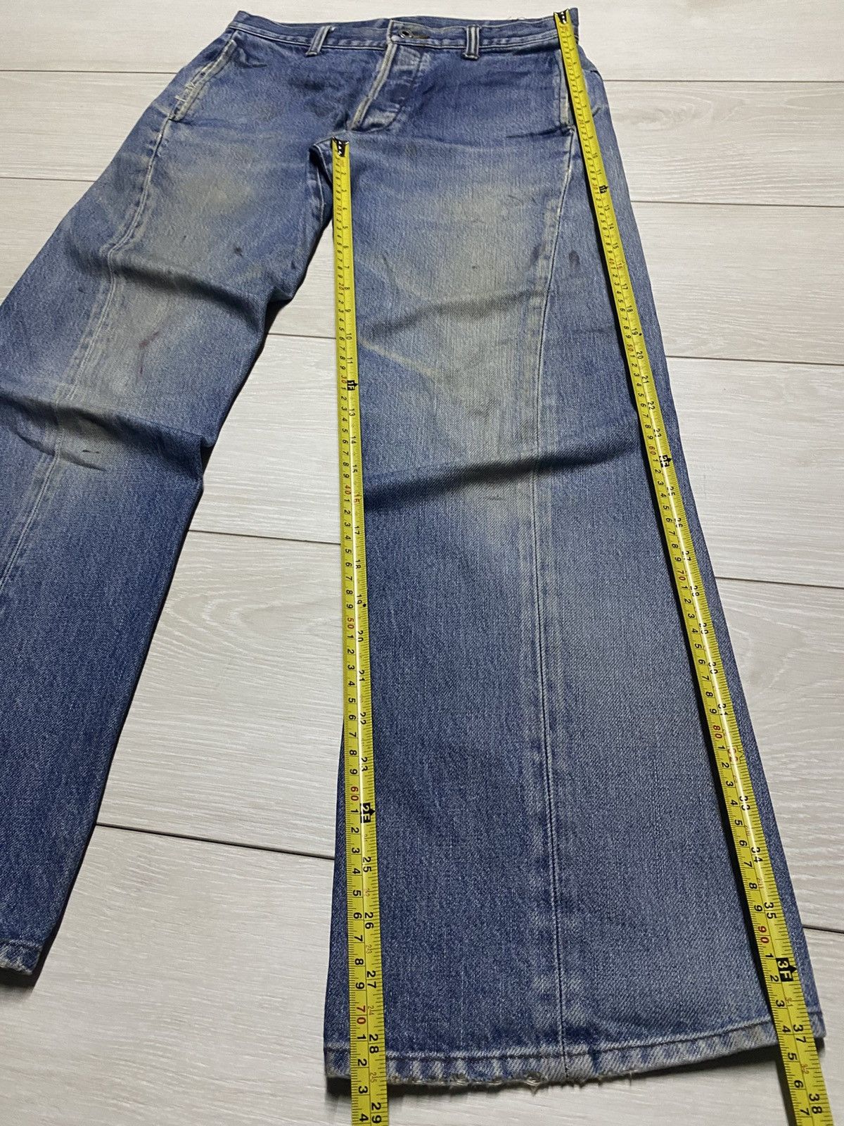 Comme des Garcons Comme Ca du Mode Men Grunge Twist Leg Baggy Jeans Size US 29 - 17 Thumbnail